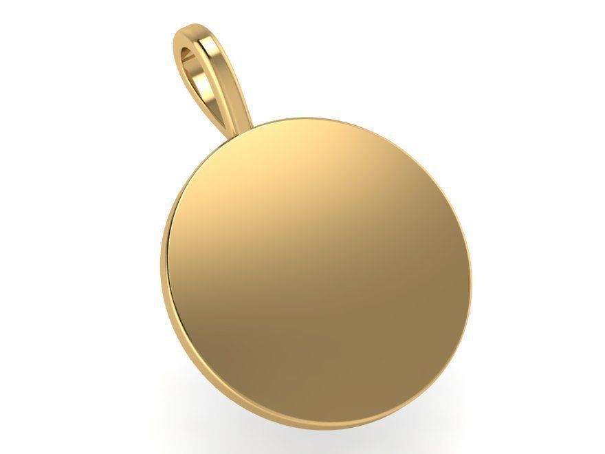 Circle Moon Star Pendant 0287 3D print model_3