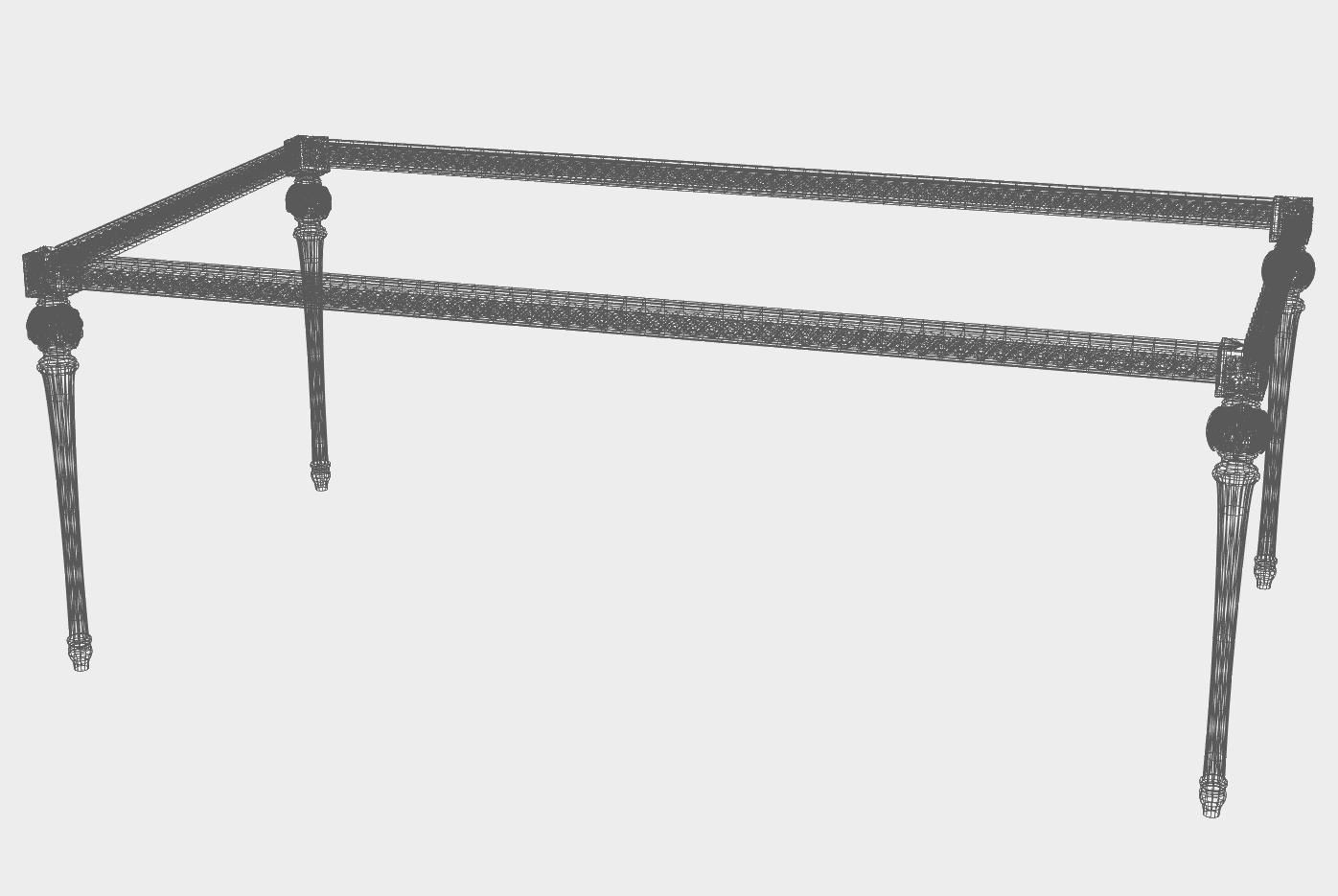 Carved dinner table for cnc 18 3D model_4