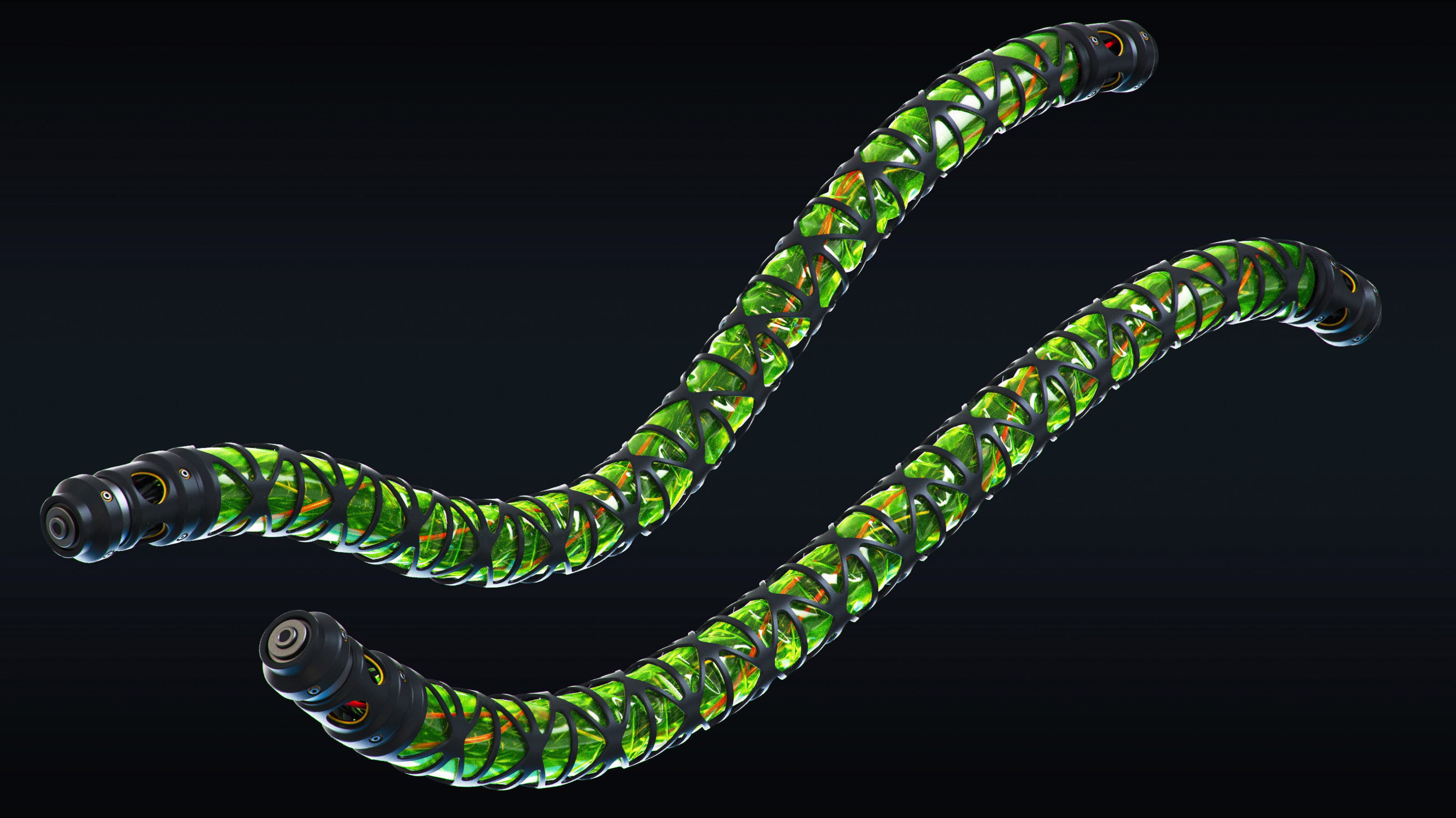 Cables and Wires set 3D model_4