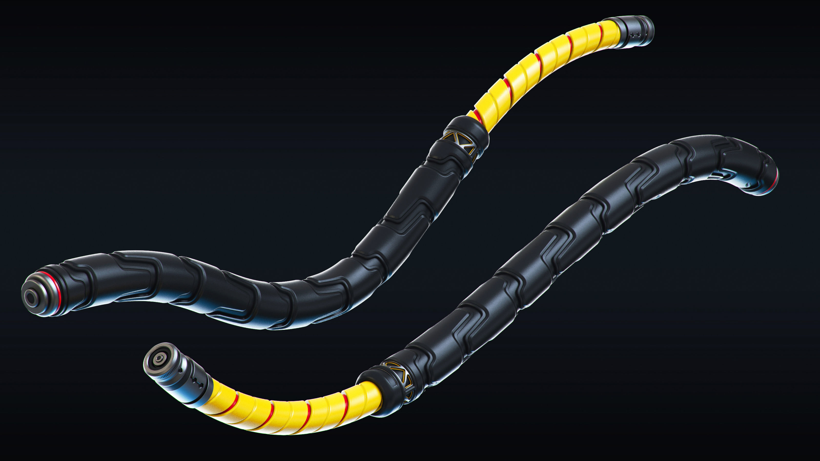 Cables and Wires set 3D model_9