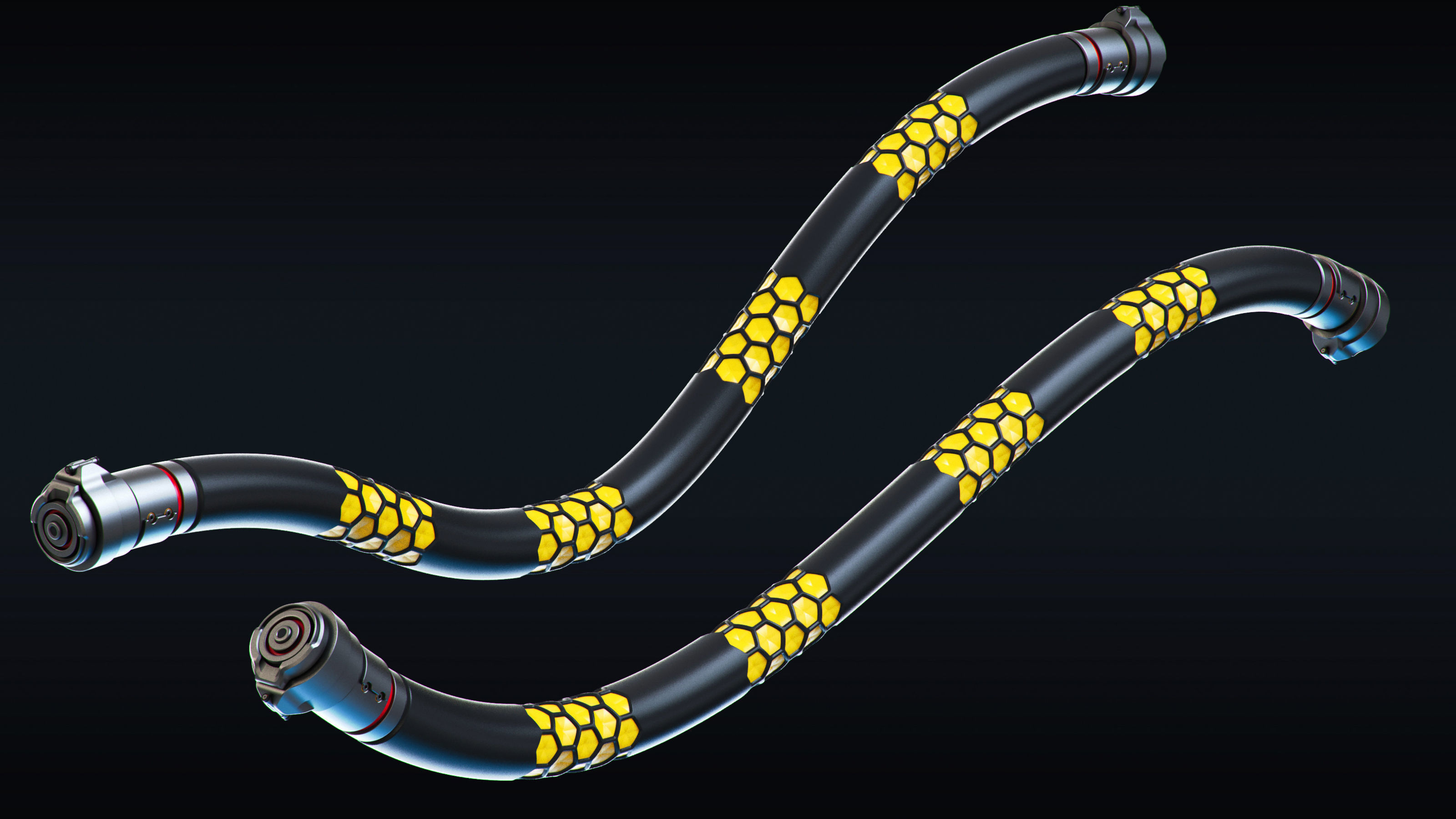 Cables and Wires set 3D model_3