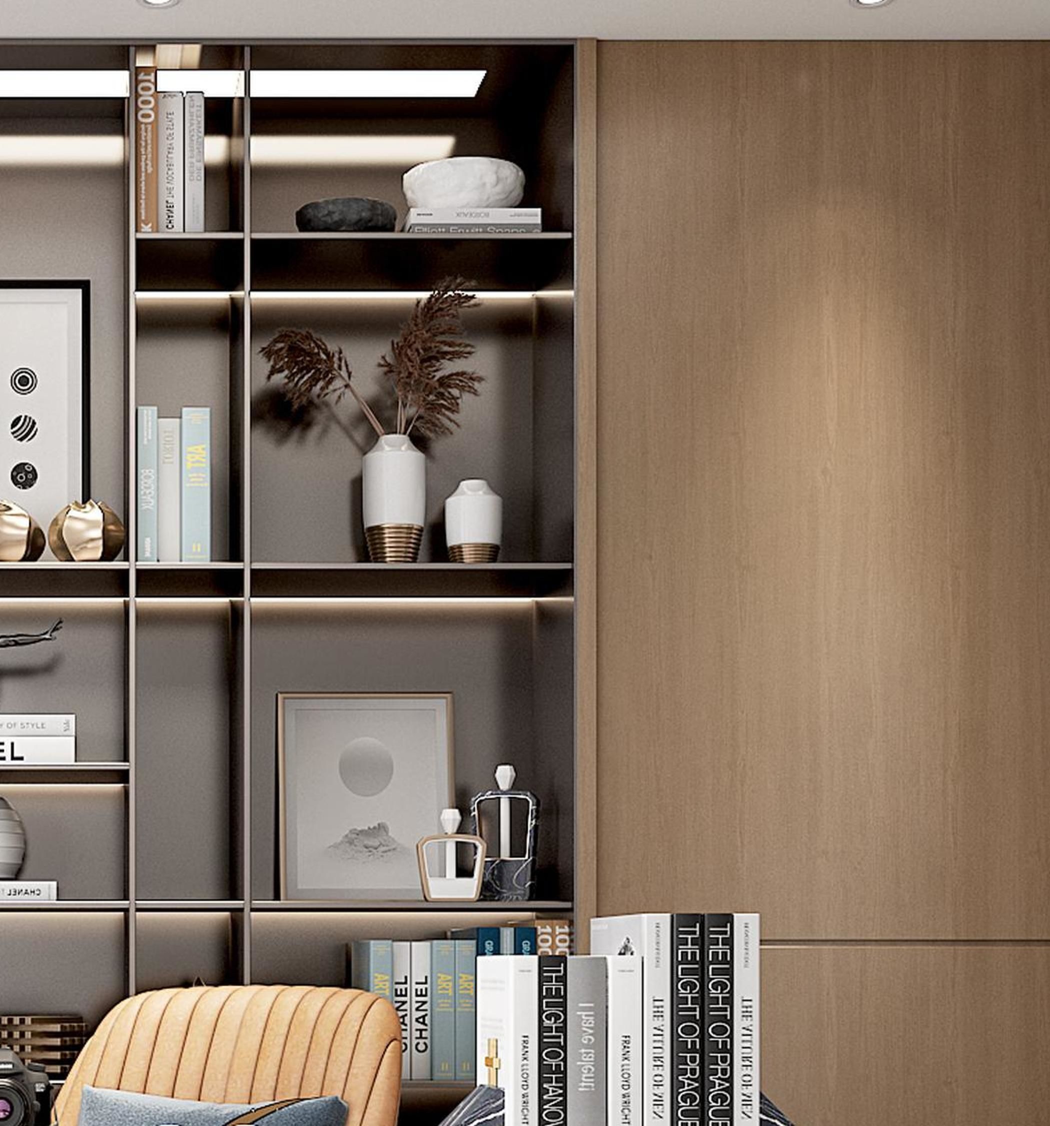 villa Study Home Modern decoration 3D model_4