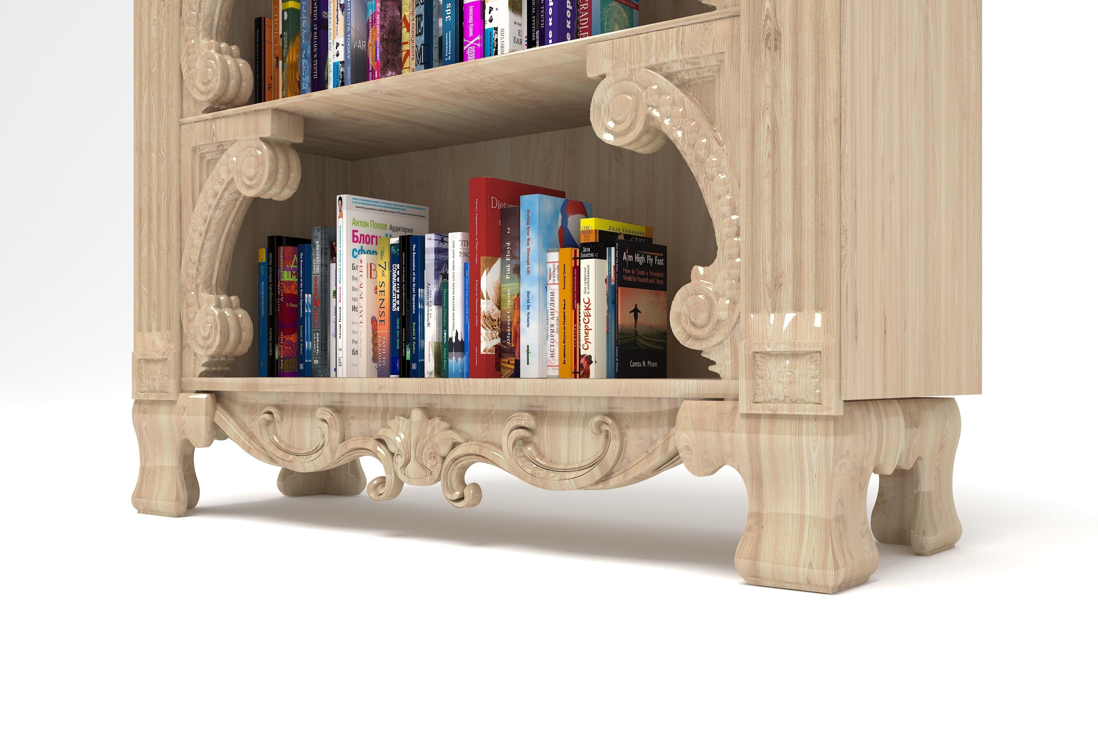 Bookcase 4K 3D model_4