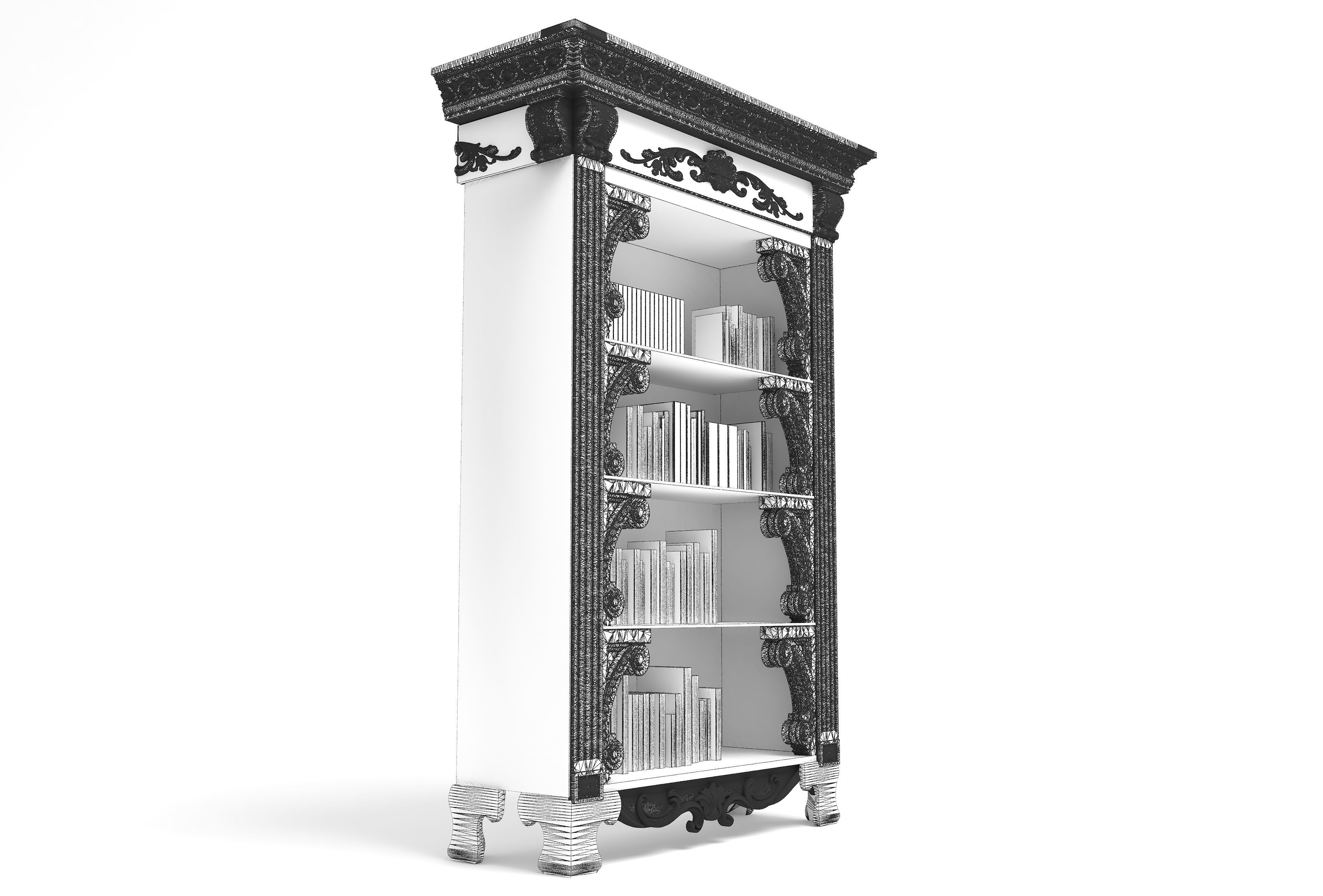 Bookcase 4K 3D model_14