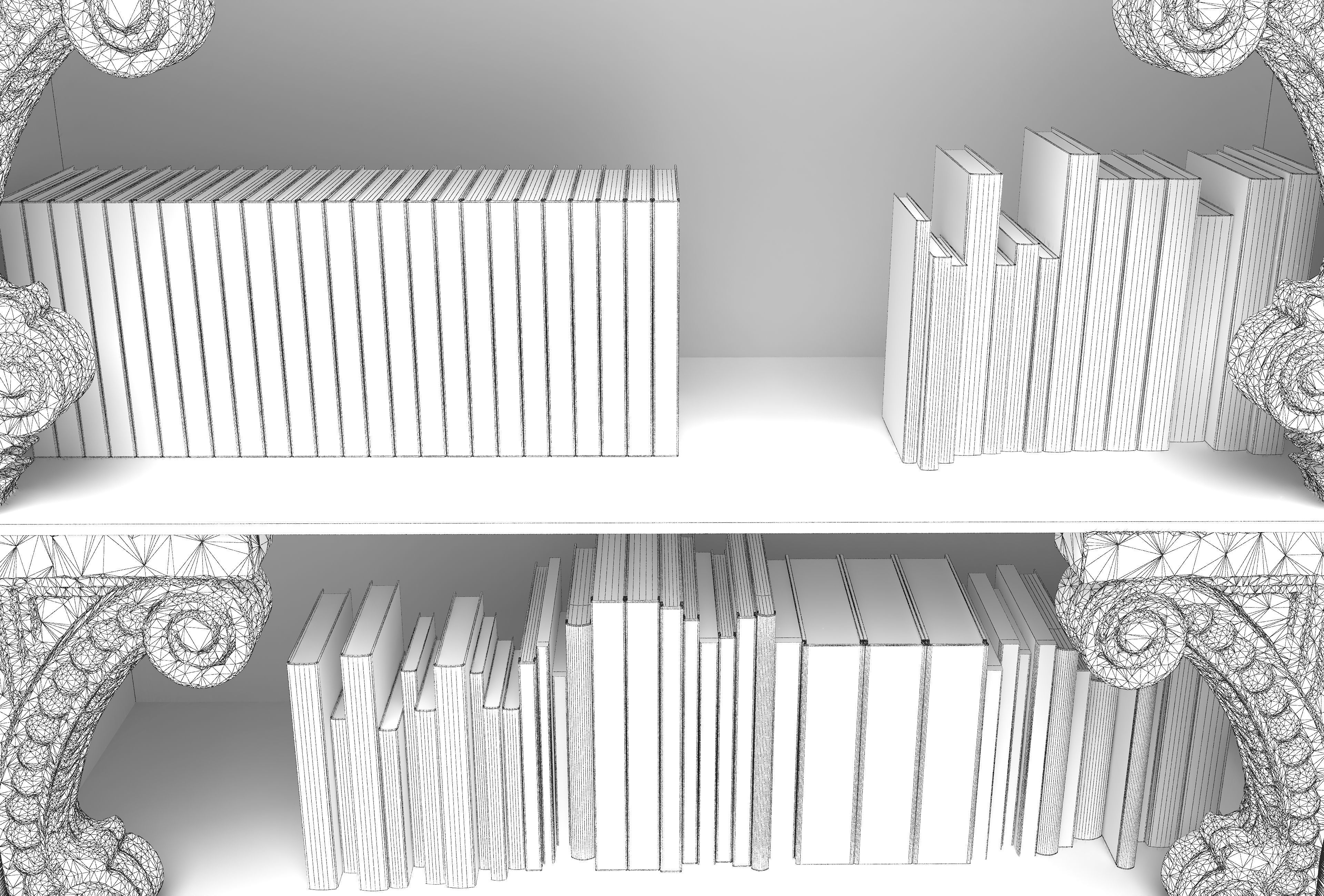 Bookcase 4K 3D model_12