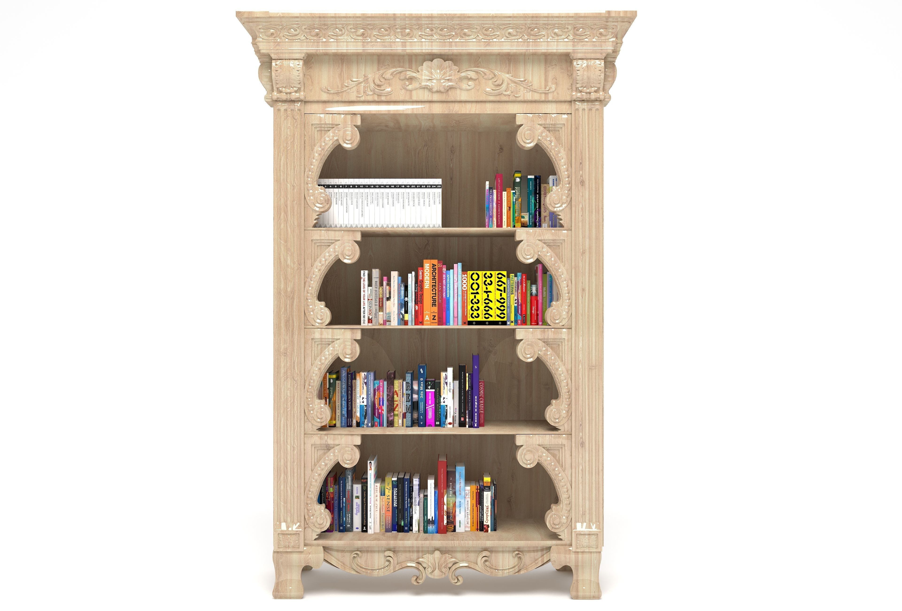 Bookcase 4K 3D model_5