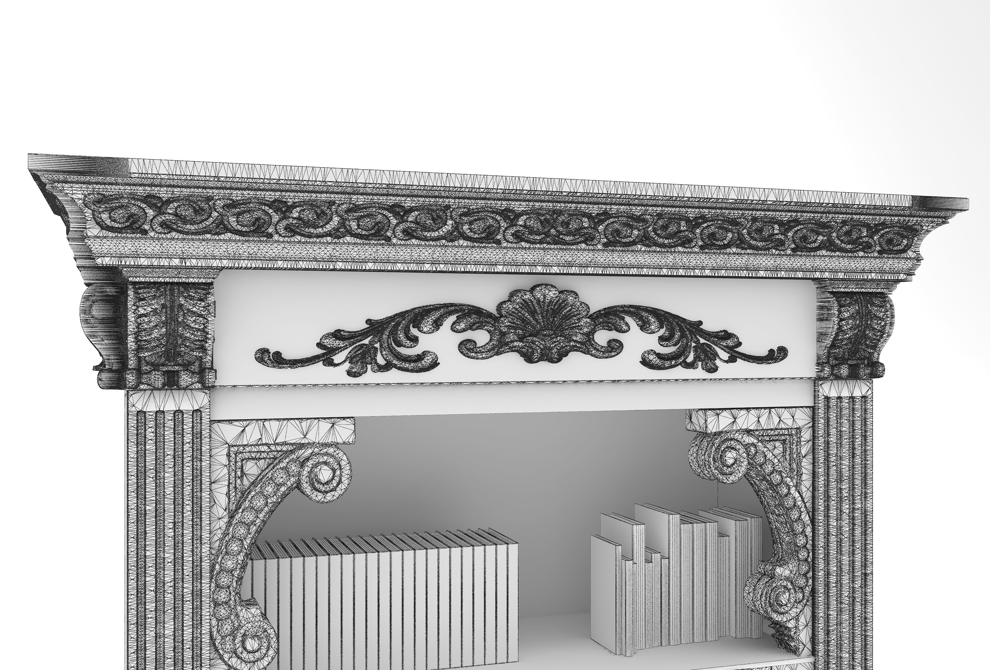 Bookcase 4K 3D model_11