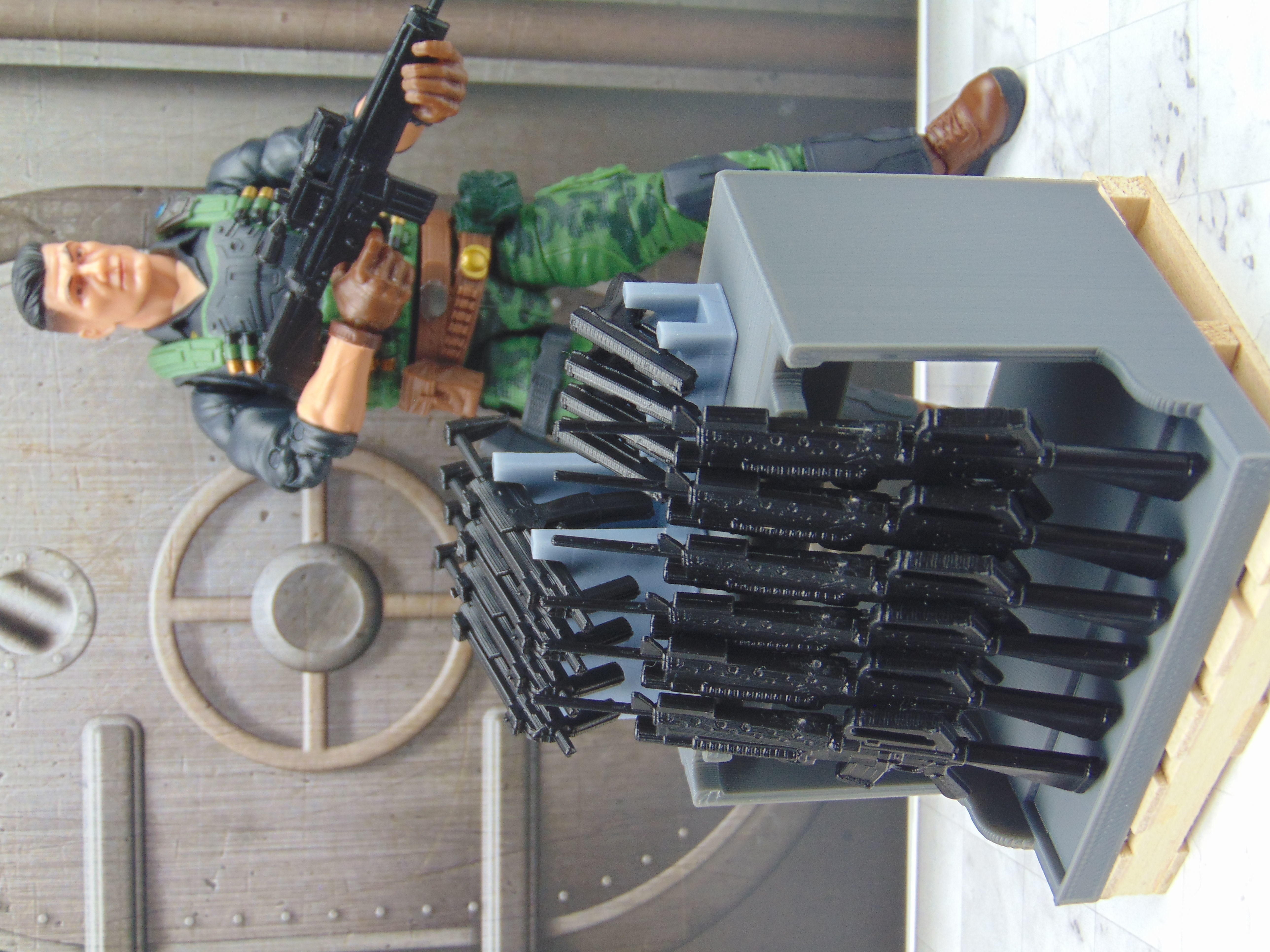 GI JOE Classified 3D Print Vertical Gun Racks Diorama Prop Set 3D model ...