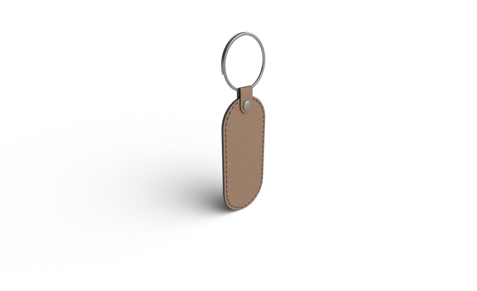 Leather Key Chain M01 Low-poly 3D model_3