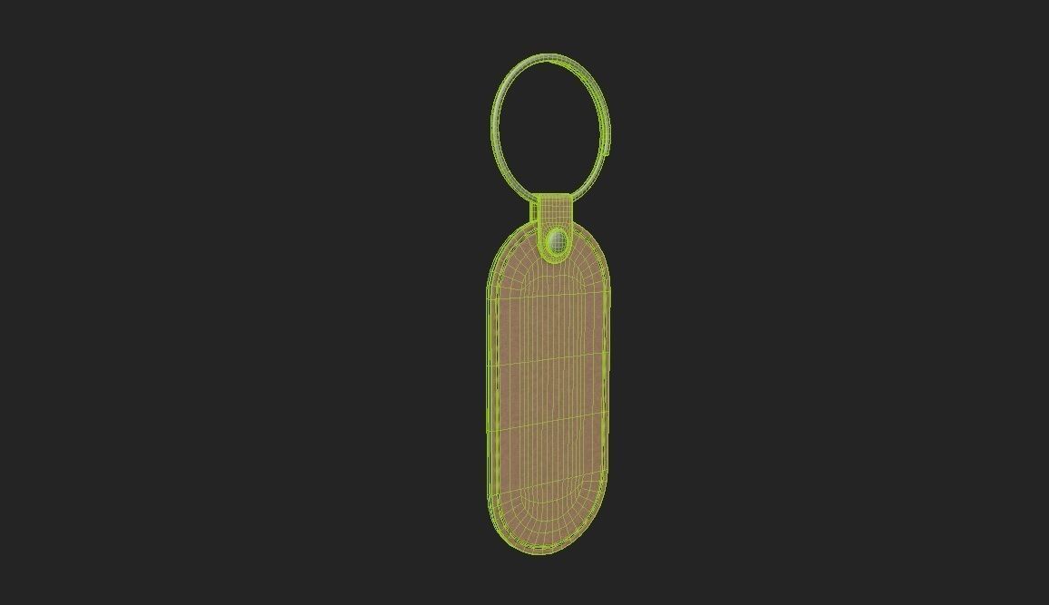 Leather Key Chain M01 Low-poly 3D model_1