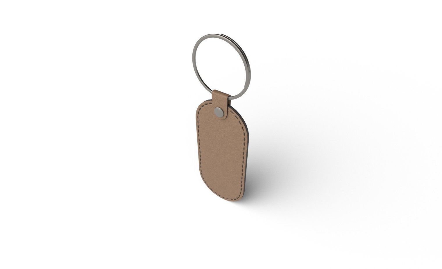 Leather Key Chain M01 Low-poly 3D model_4