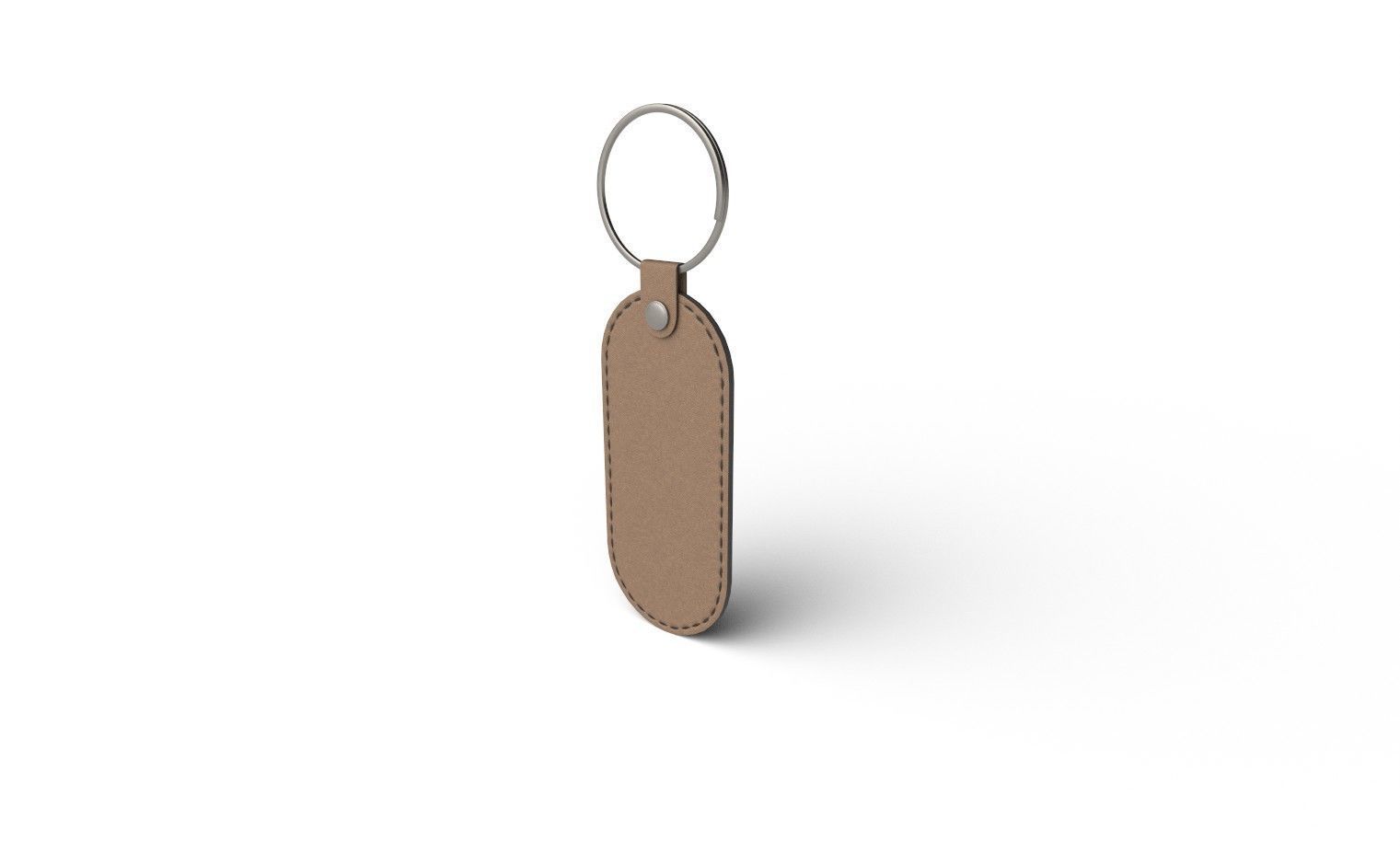 Leather Key Chain M01 Low-poly 3D model_2
