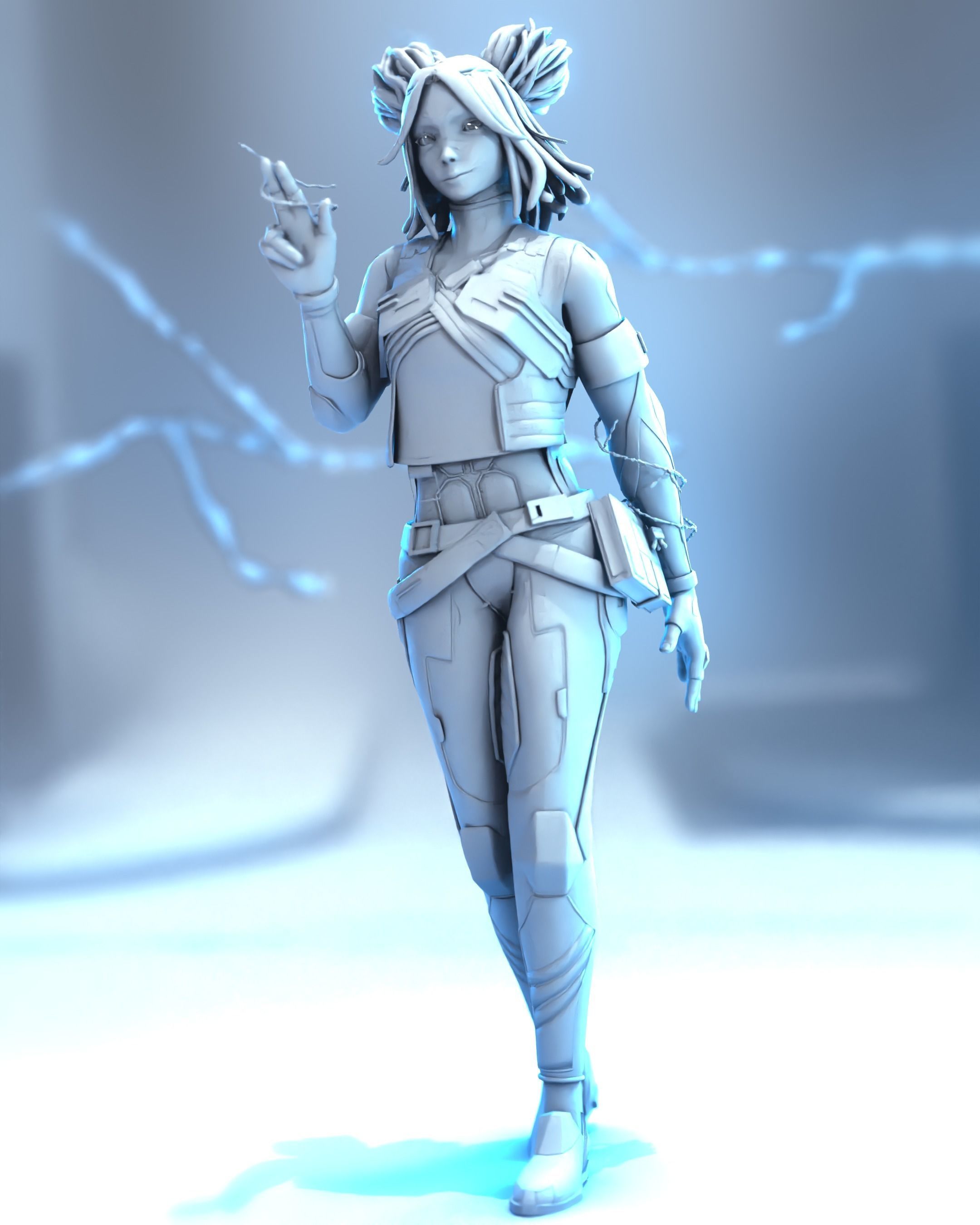 rigged valorant neon  Low-poly 3D model_4