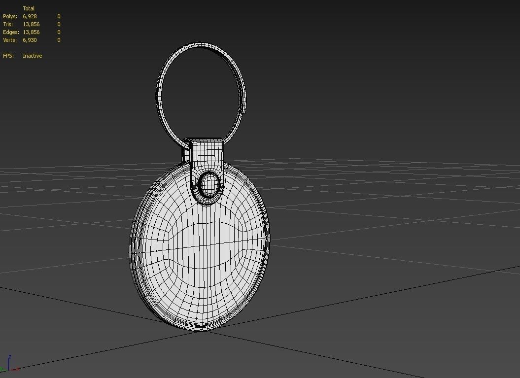 Leather Key Chain M02 Low-poly 3D model_6