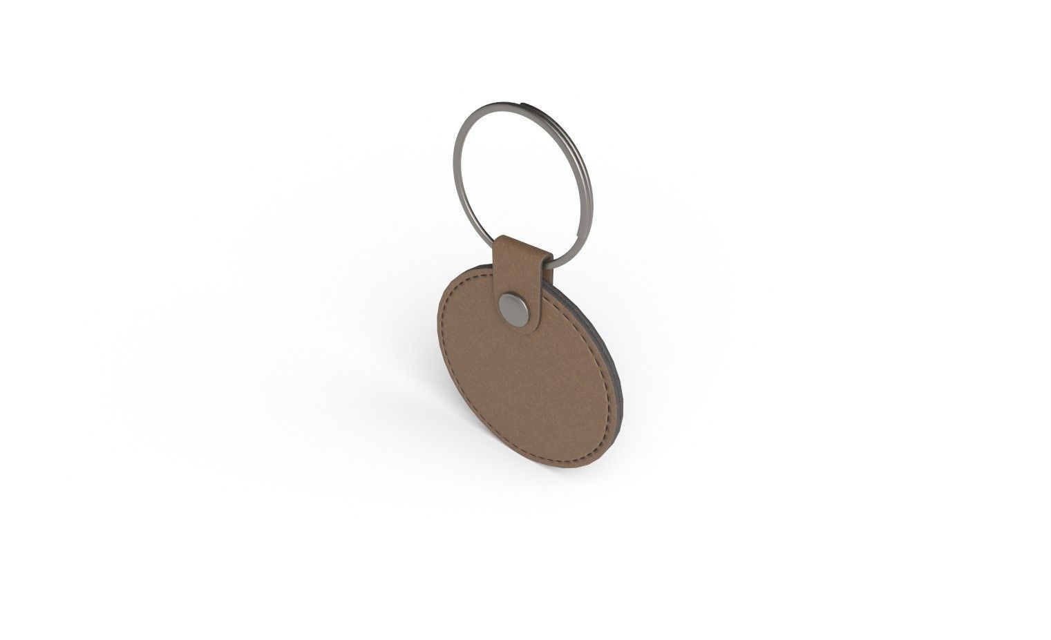 Leather Key Chain M02 Low-poly 3D model_5