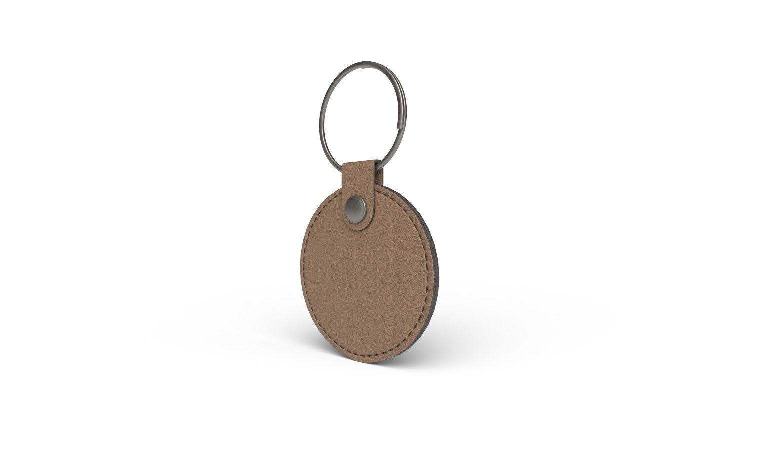 Leather Key Chain M02 Low-poly 3D model_3