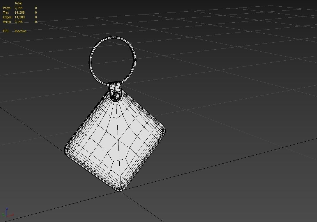 Leather Key Chain M03 Low-poly 3D model_6