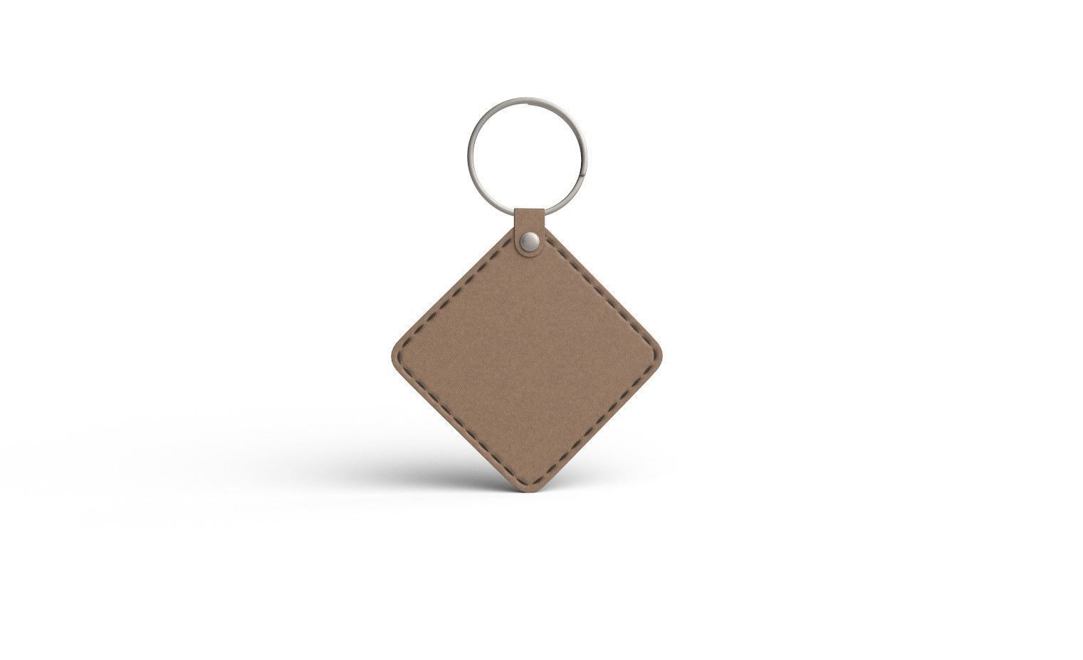 Leather Key Chain M03 Low-poly 3D model_2