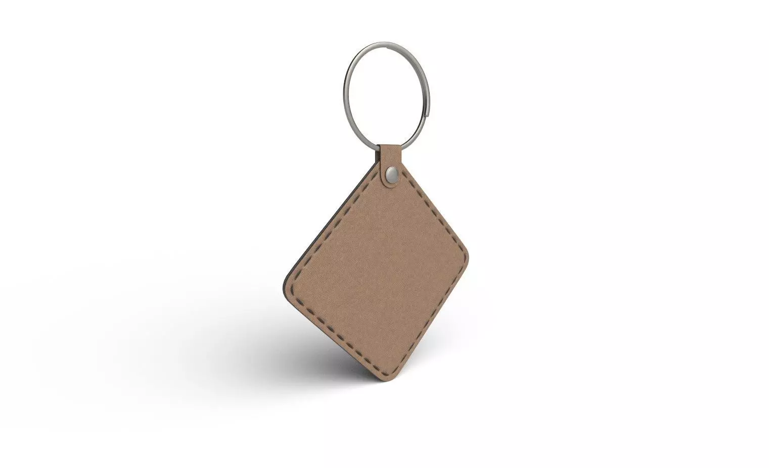 Leather Key Chain M03 Low-poly 3D model_0