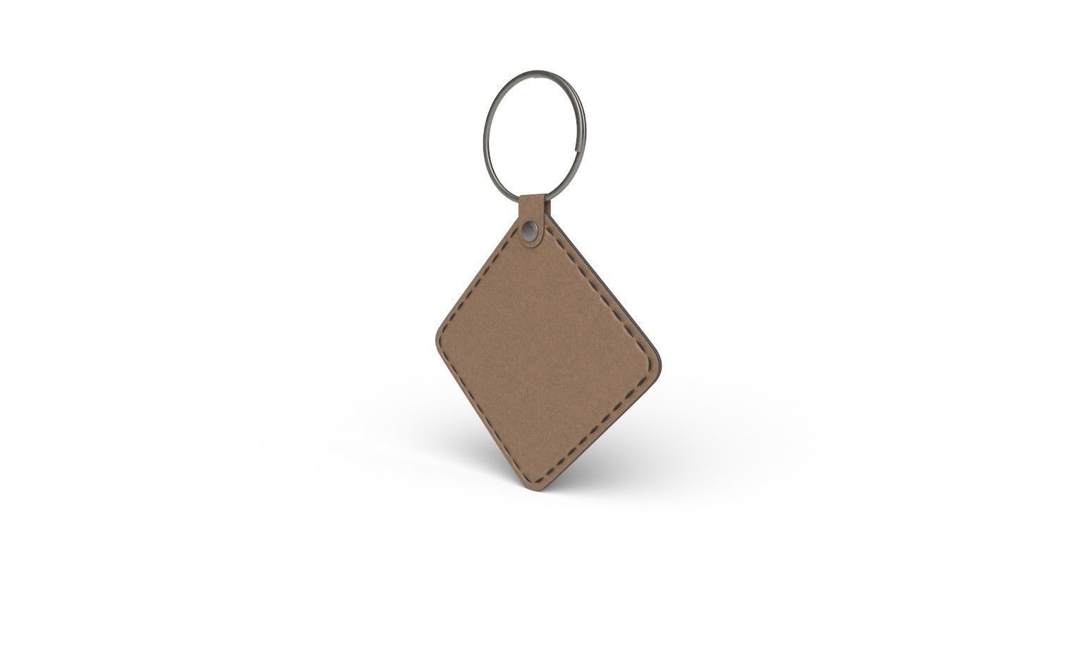 Leather Key Chain M03 Low-poly 3D model_3