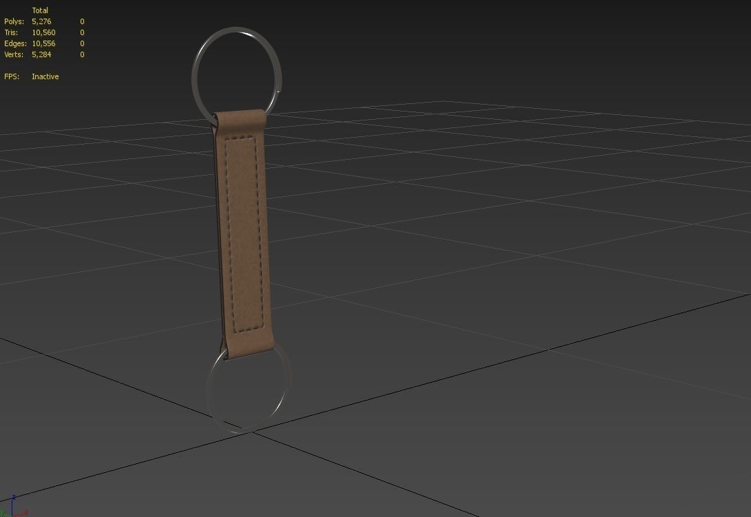 Leather Key Chain M04 Low-poly 3D model_7
