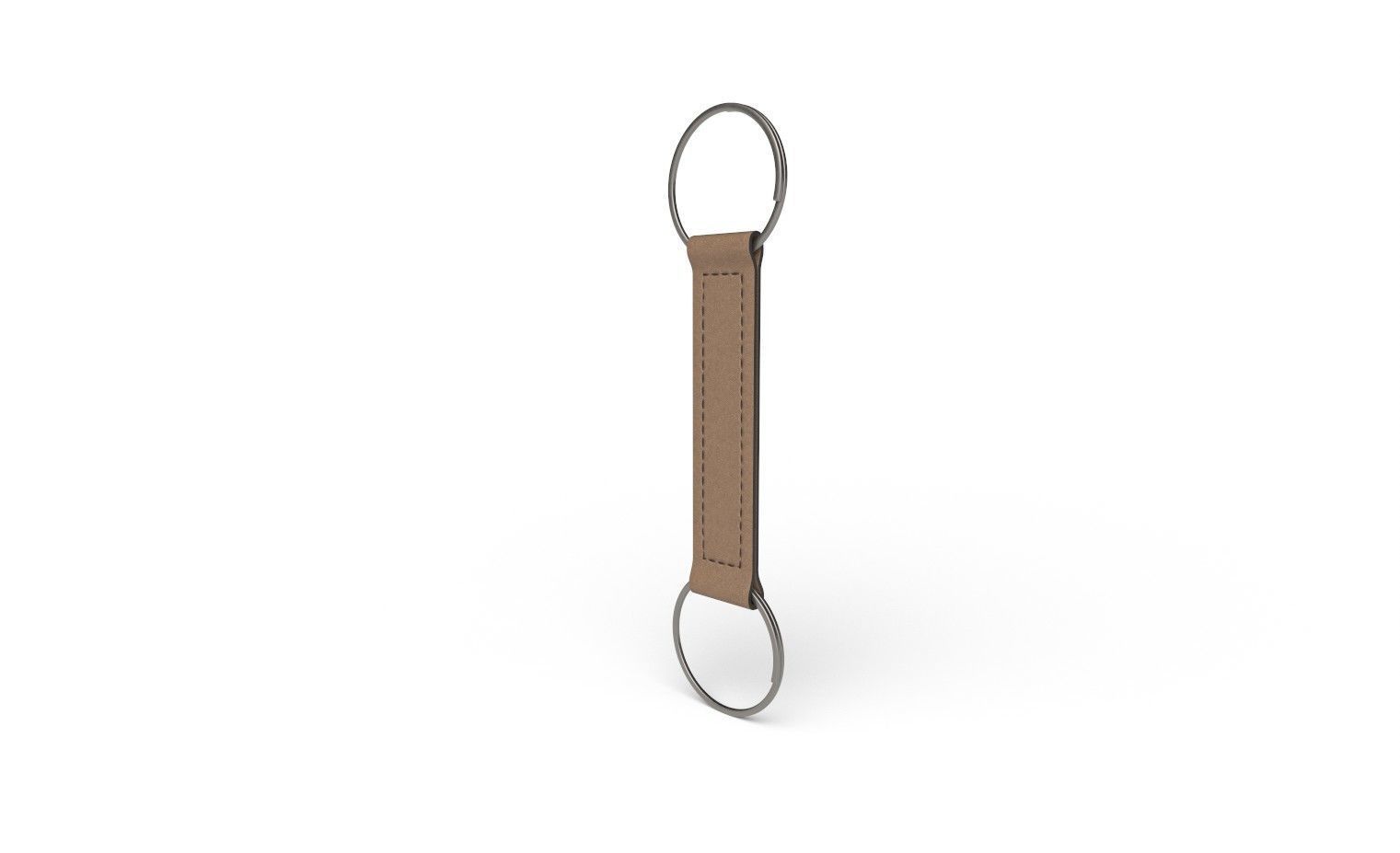 Leather Key Chain M04 Low-poly 3D model_3