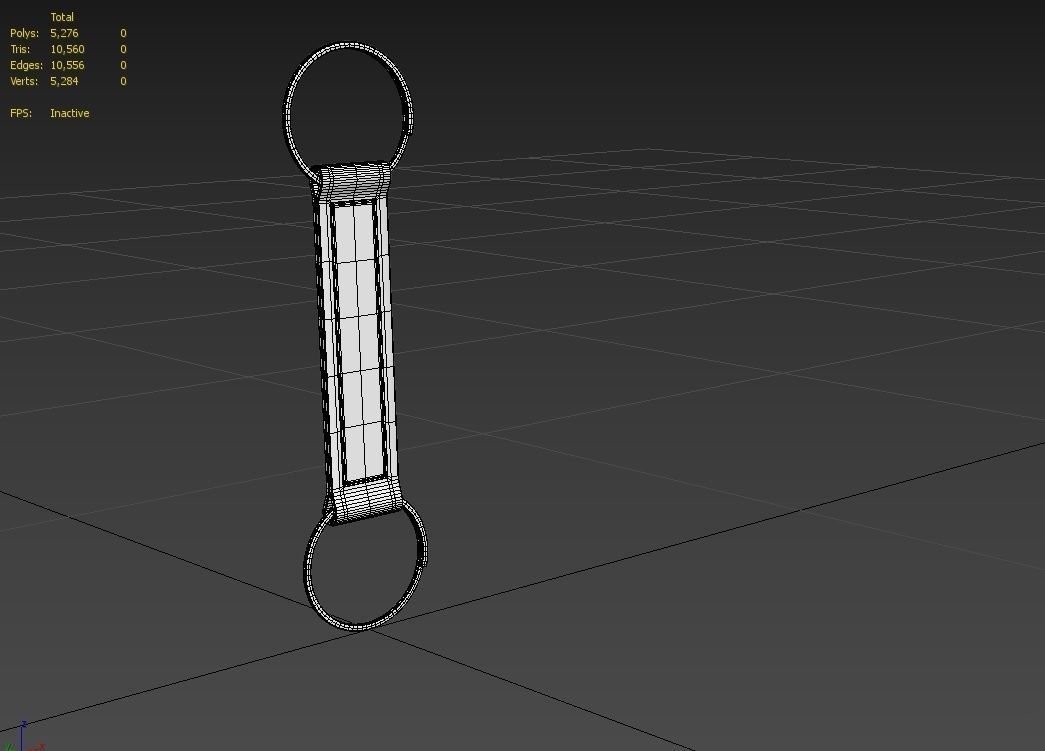 Leather Key Chain M04 Low-poly 3D model_6