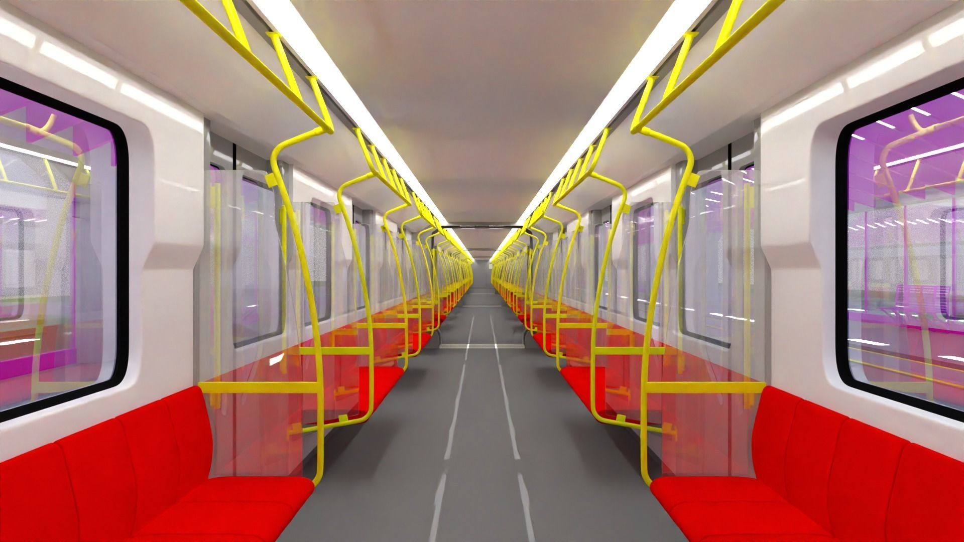 Warsaw metro station III 3D model_6