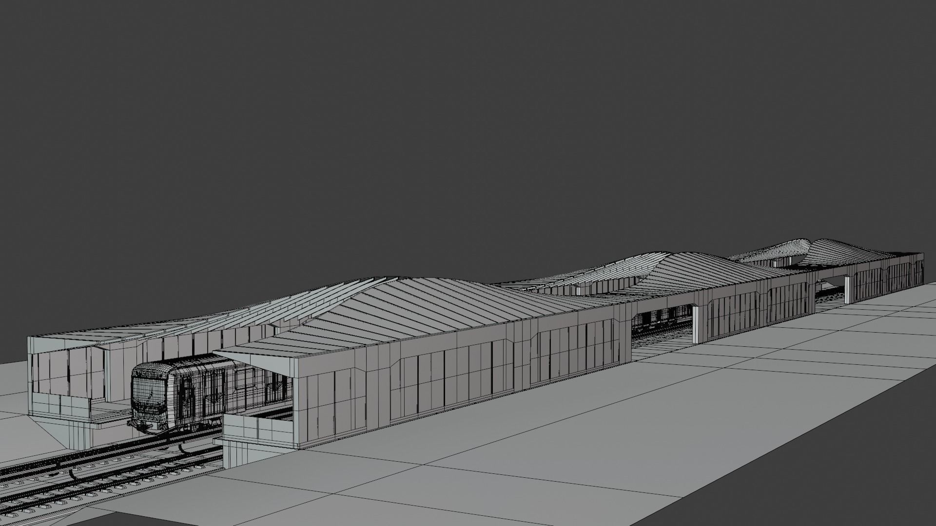 Warsaw metro station III 3D model_10