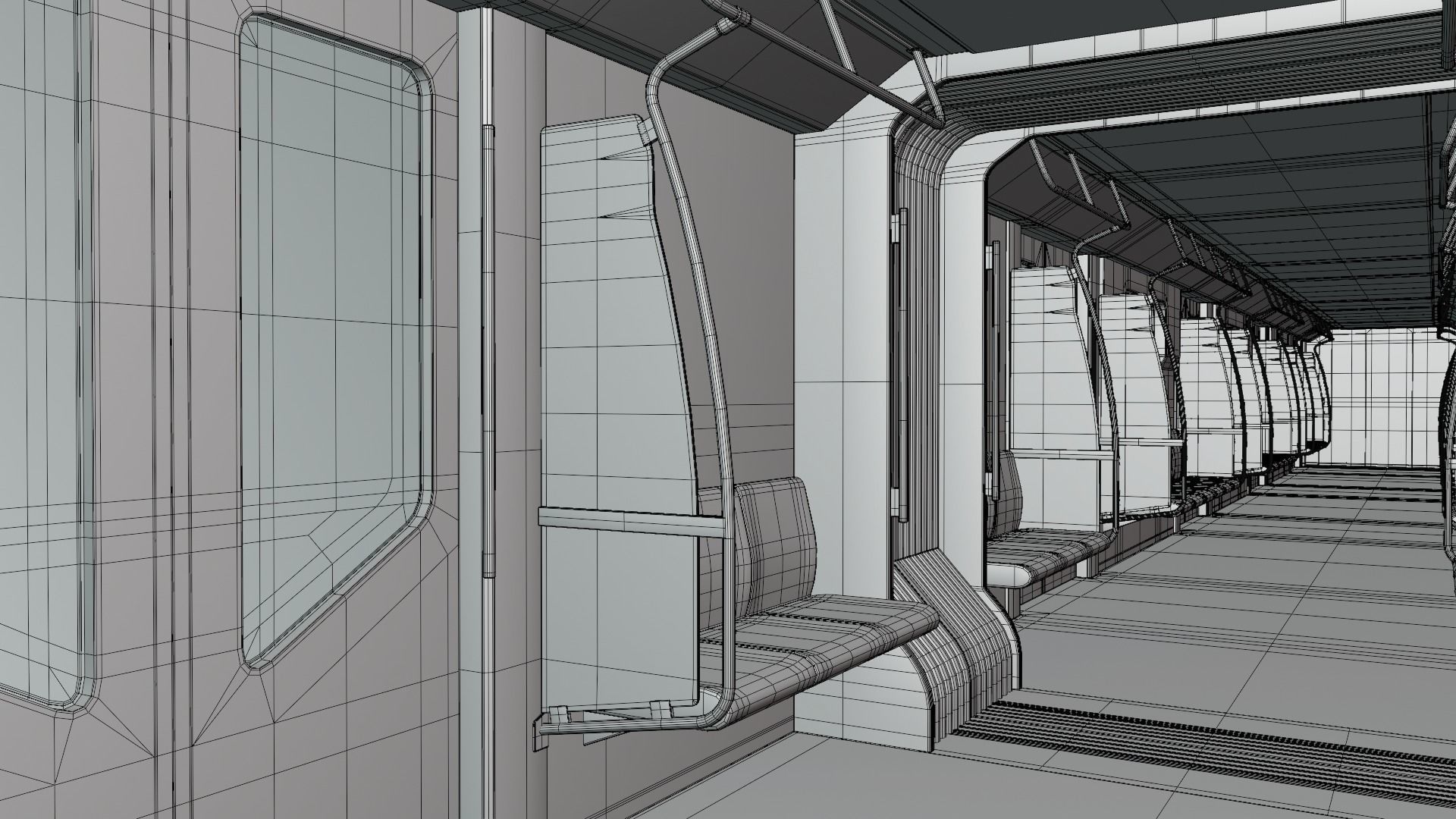 Warsaw metro station III 3D model_5