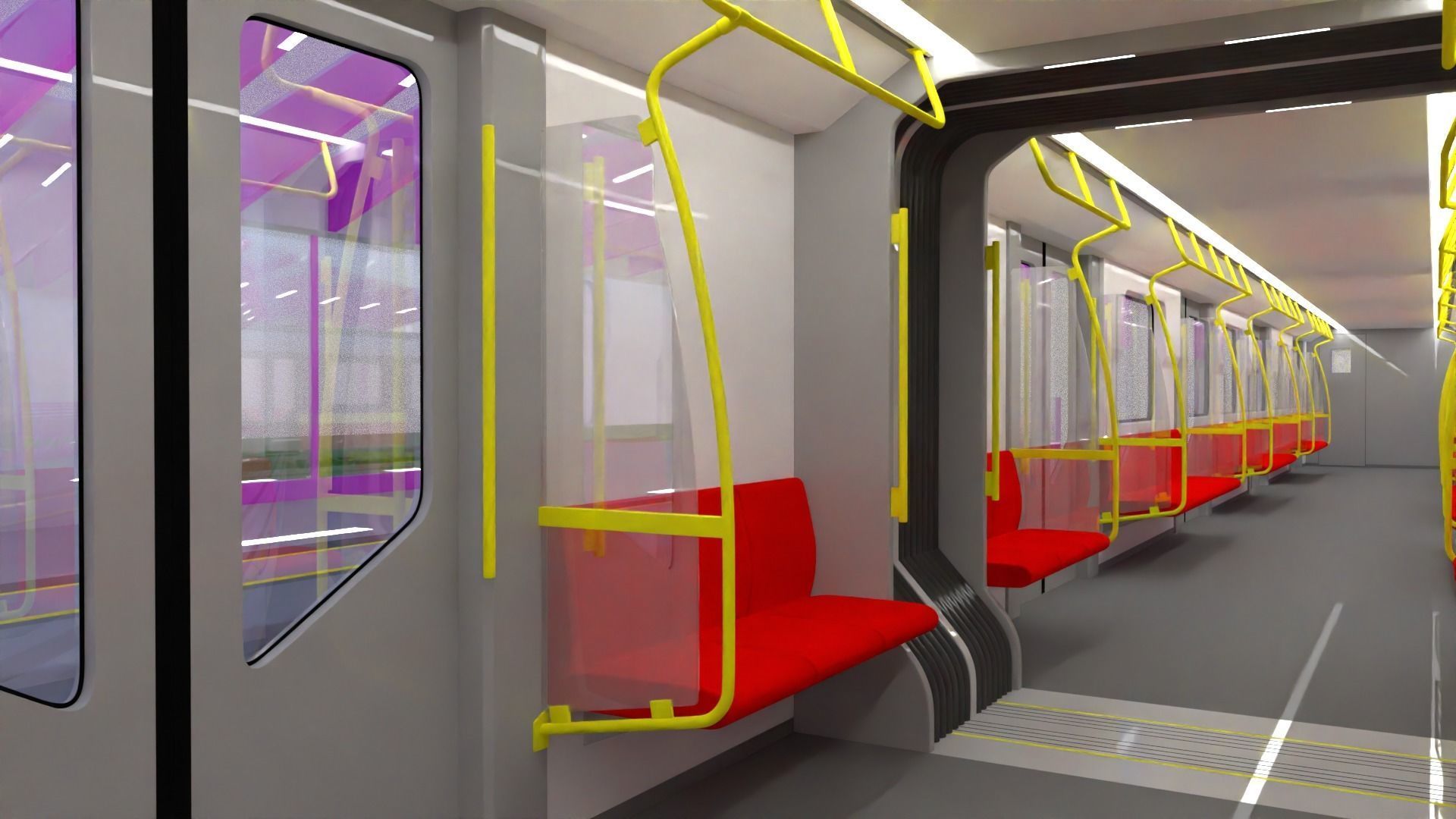 Warsaw metro station III 3D model_4