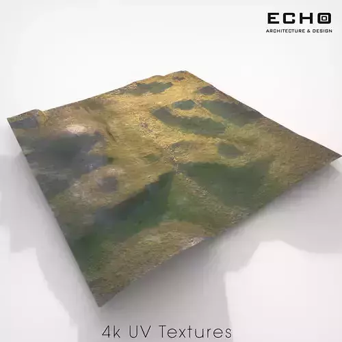 Terrain High Lands Low-poly 3D model