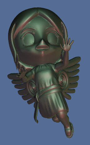 Flying Chibi-angel 3D print model_1