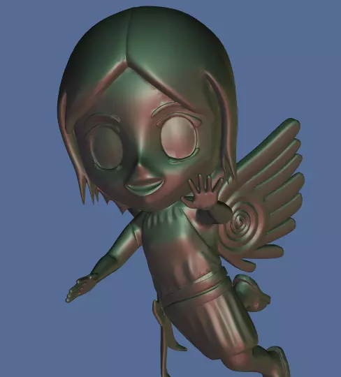 Flying Chibi-angel 3D print model_0