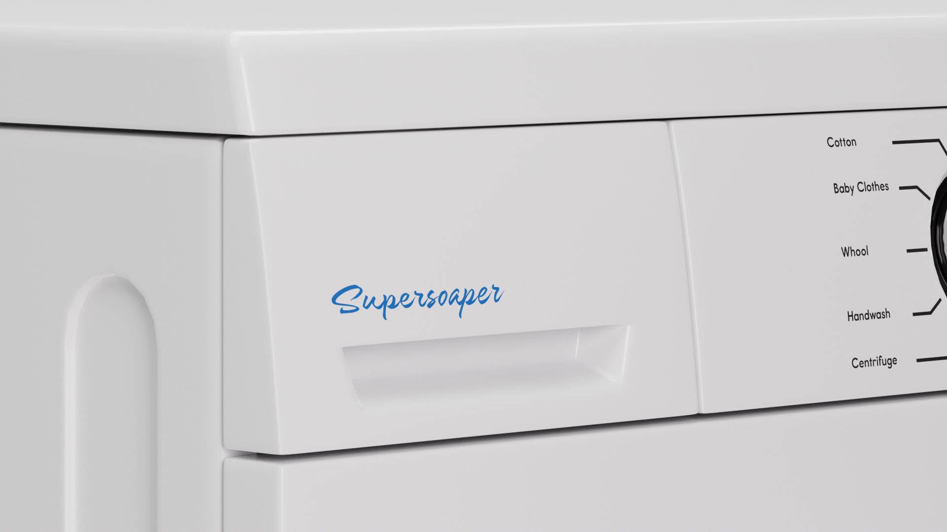 Washing Machine Generic No Name Brand 3D model_6