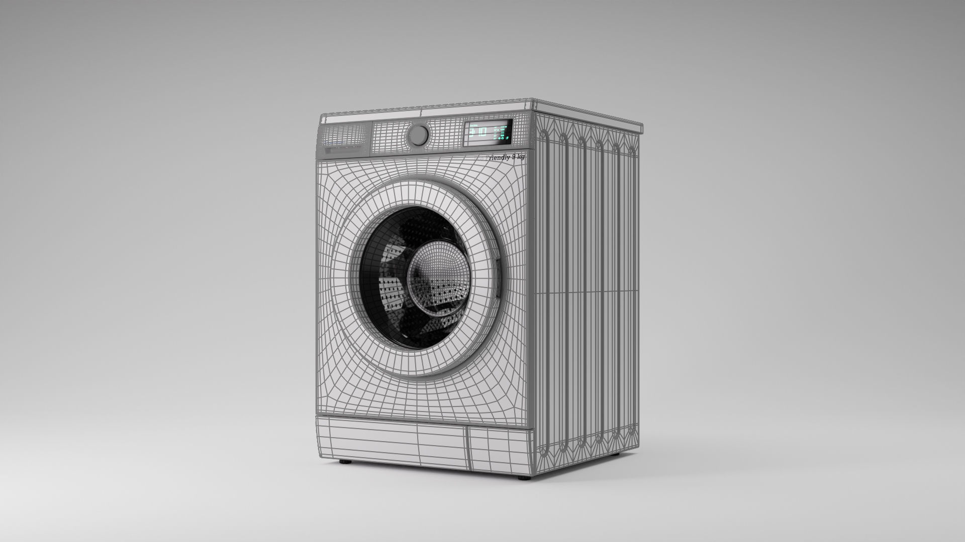 Washing Machine Generic No Name Brand 3D model_10