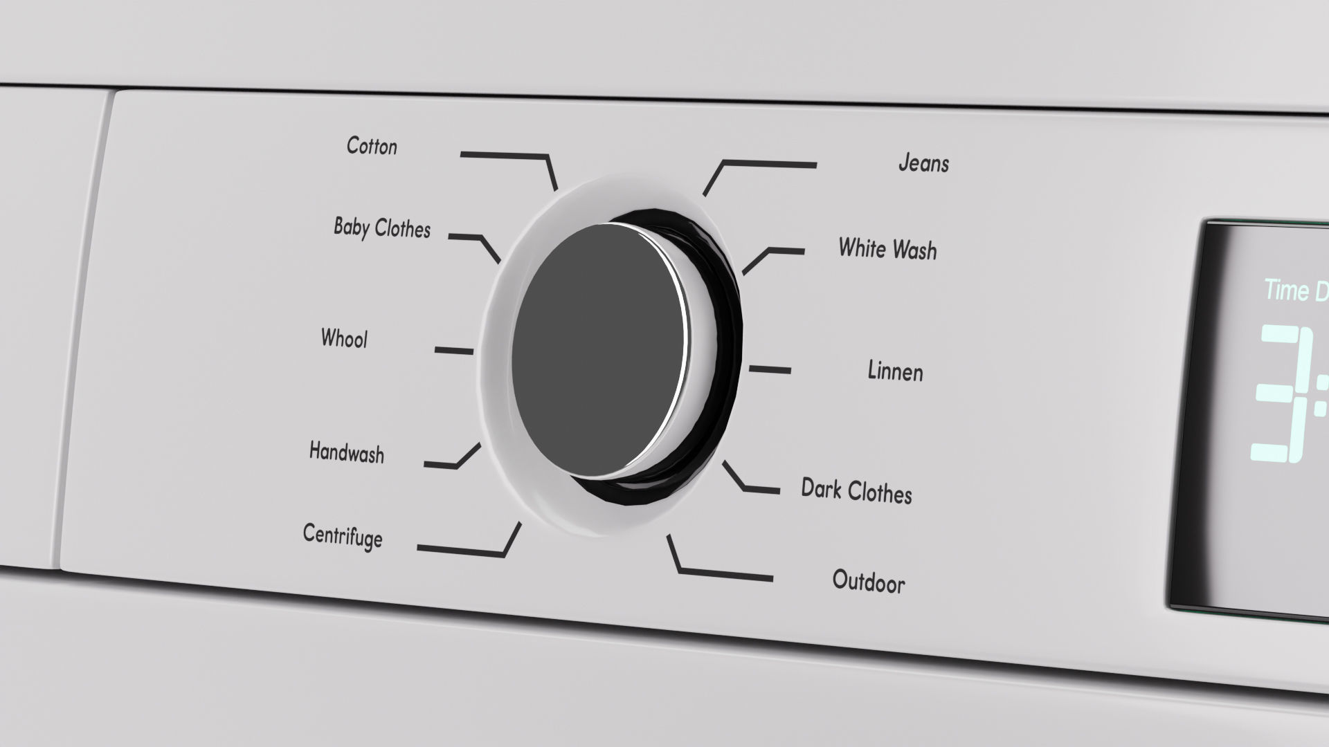 Washing Machine Generic No Name Brand 3D model_5