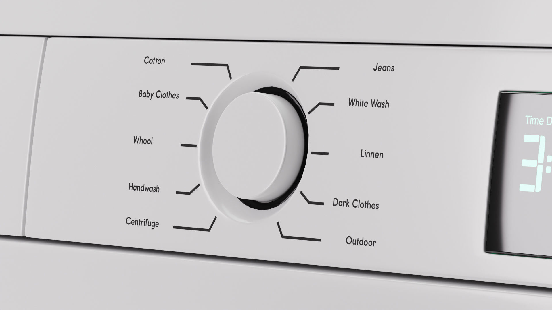Washing Machine Generic No Name Brand 3D model_8