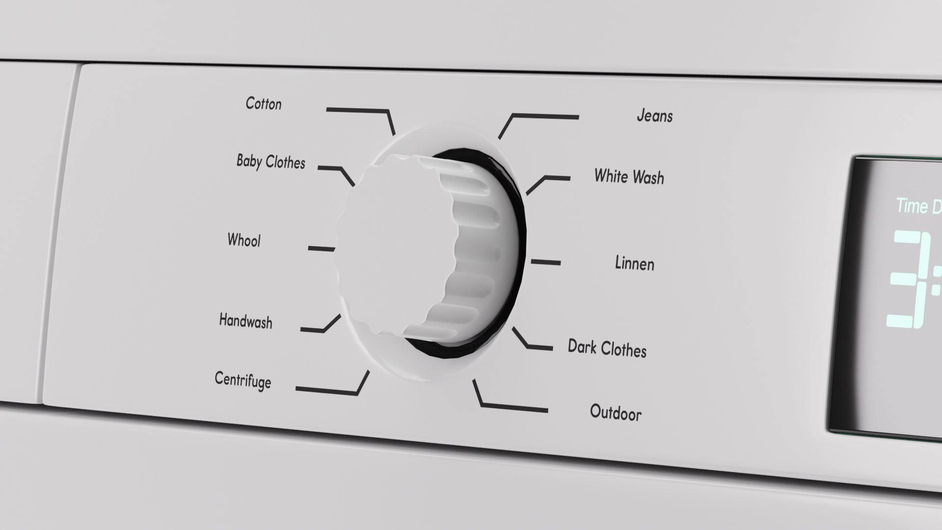 Washing Machine Generic No Name Brand 3D model_7