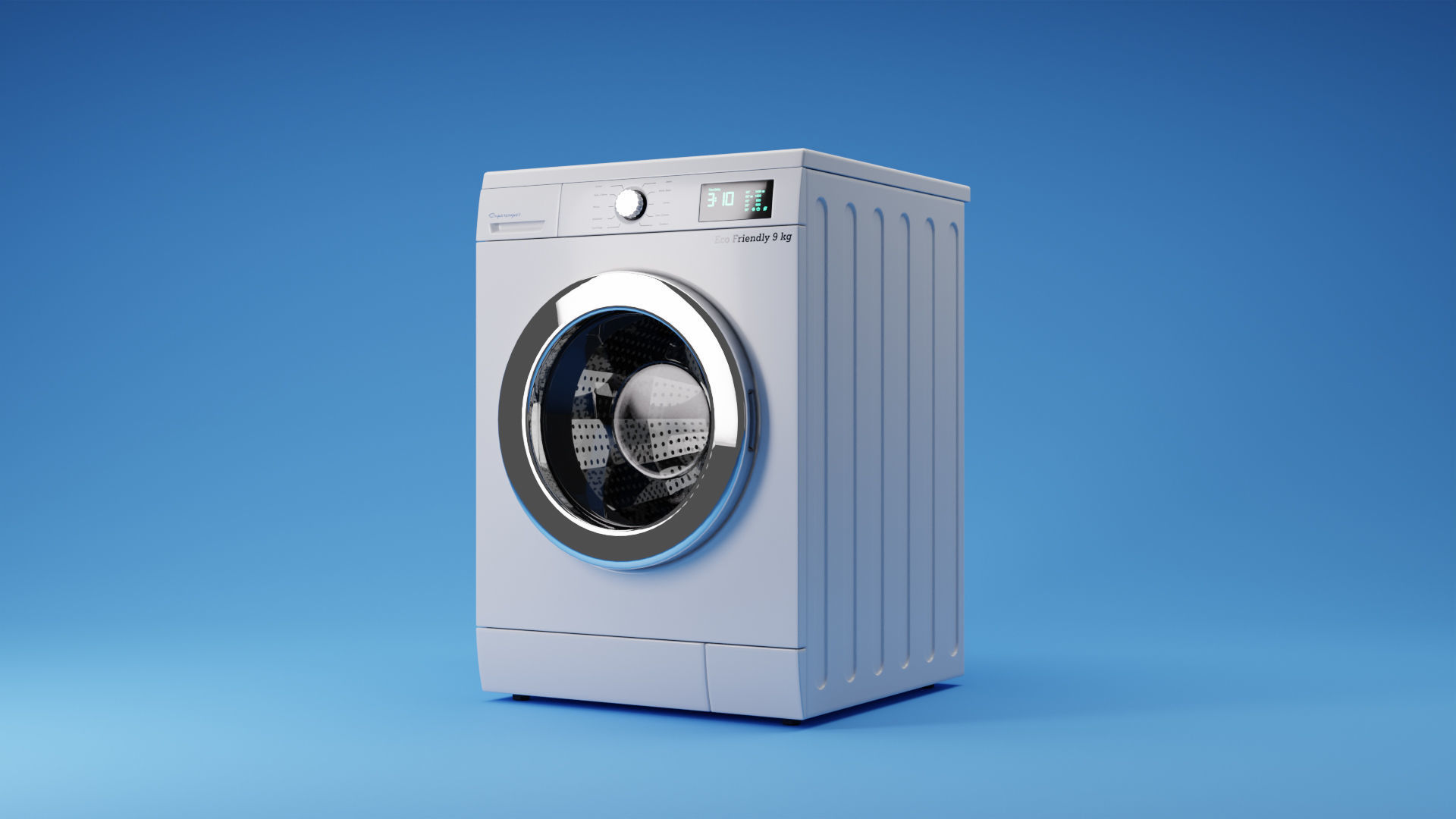 Washing Machine Generic No Name Brand 3D model_2