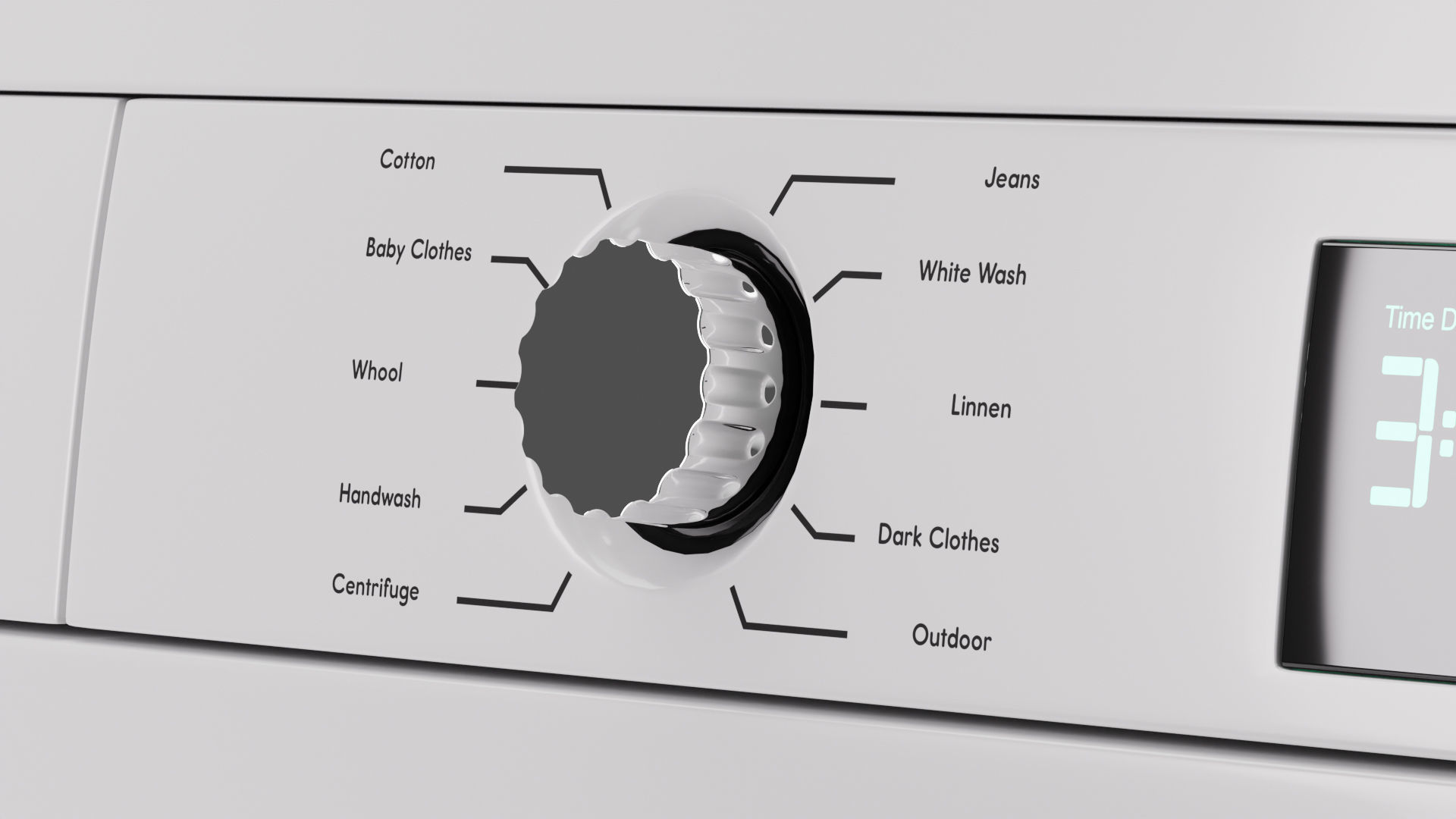 Washing Machine Generic No Name Brand 3D model_4