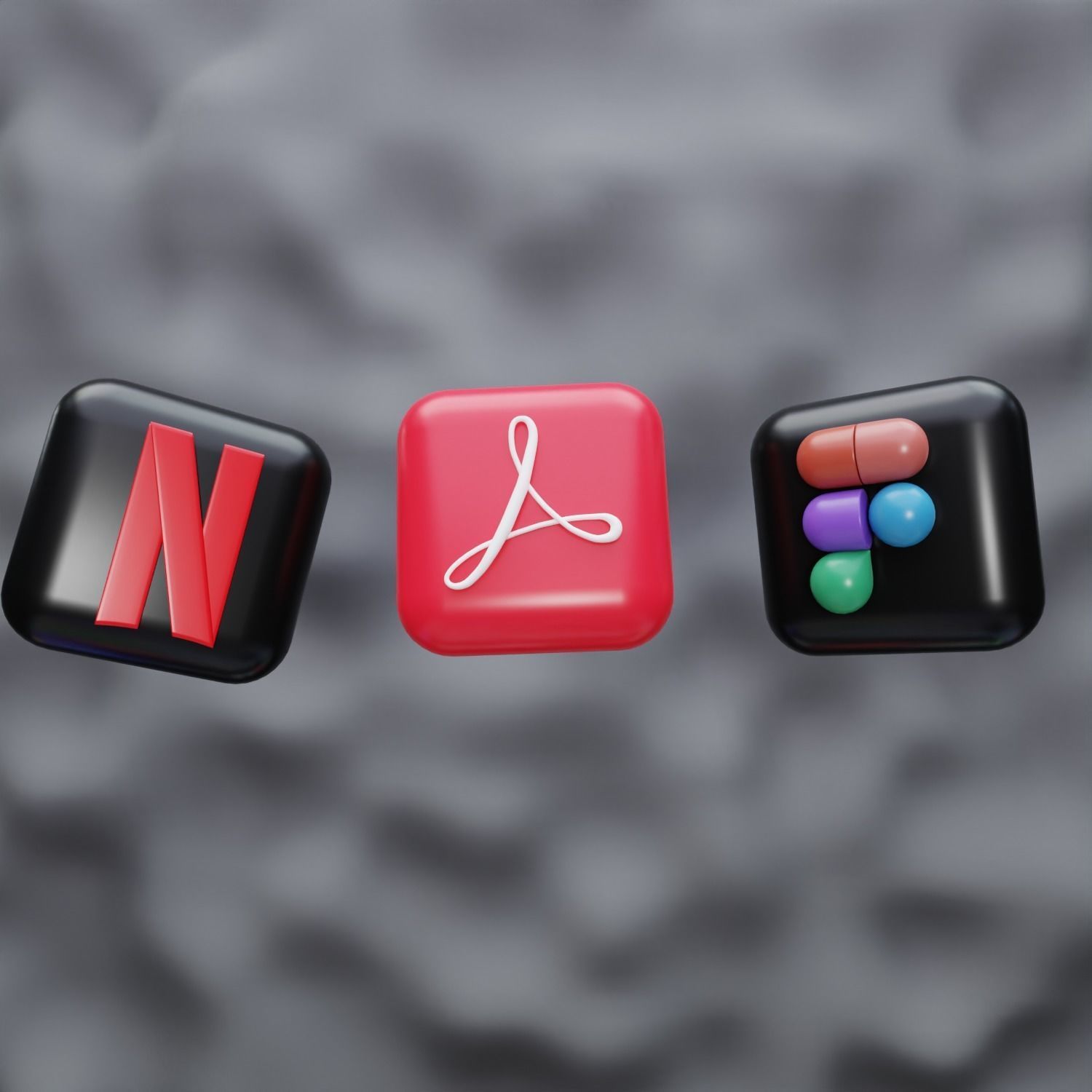 New 3D Social Media Icons and ios 17 Pack Game Ready Low-poly 3D model_5