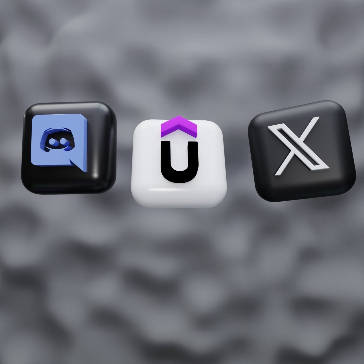 New 3D Social Media Icons and ios 17 Pack Game Ready Low-poly 3D model_3