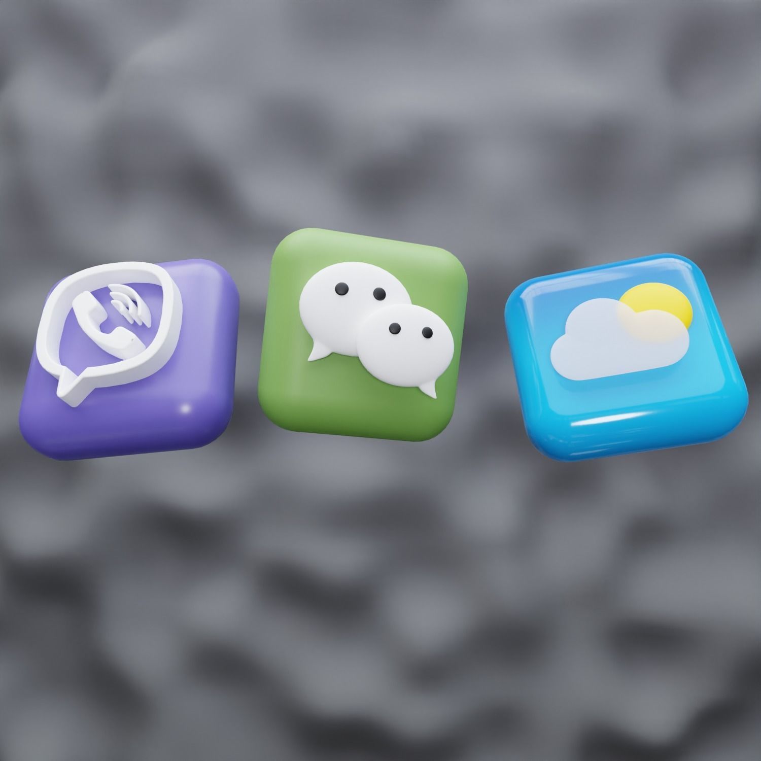 New 3D Social Media Icons and ios 17 Pack Game Ready Low-poly 3D model_20