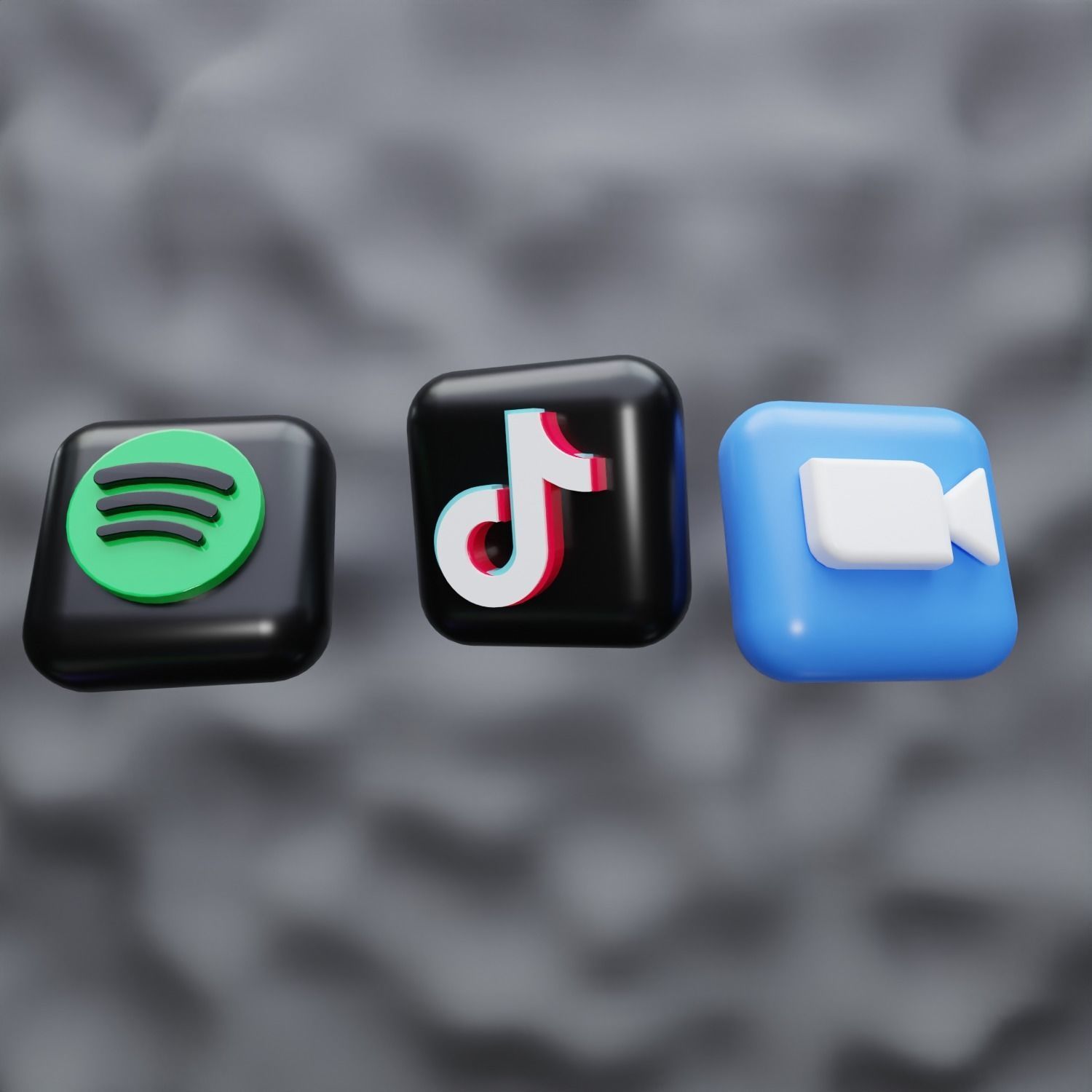 New 3D Social Media Icons and ios 17 Pack Game Ready Low-poly 3D model_21