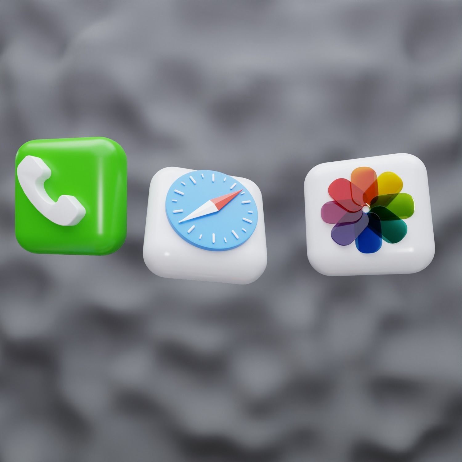 New 3D Social Media Icons and ios 17 Pack Game Ready Low-poly 3D model_7