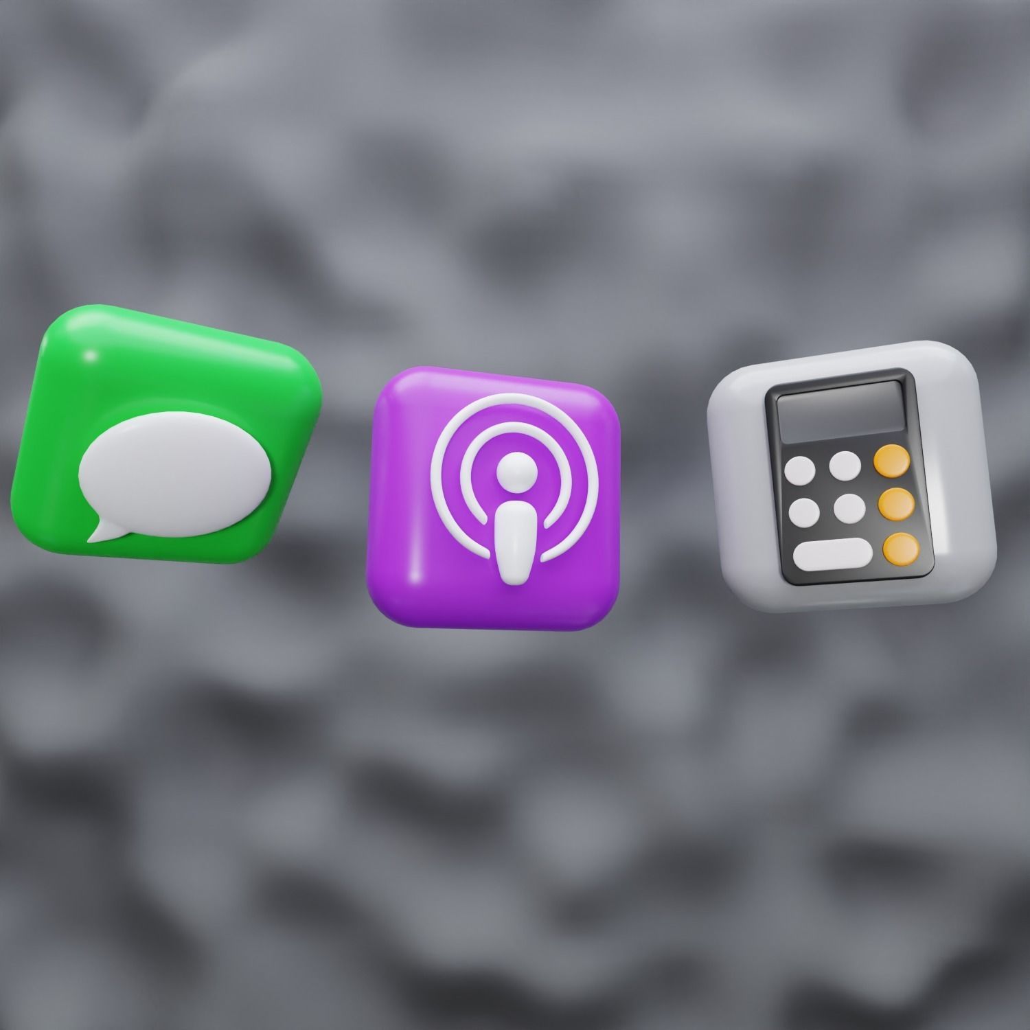 New 3D Social Media Icons and ios 17 Pack Game Ready Low-poly 3D model_15
