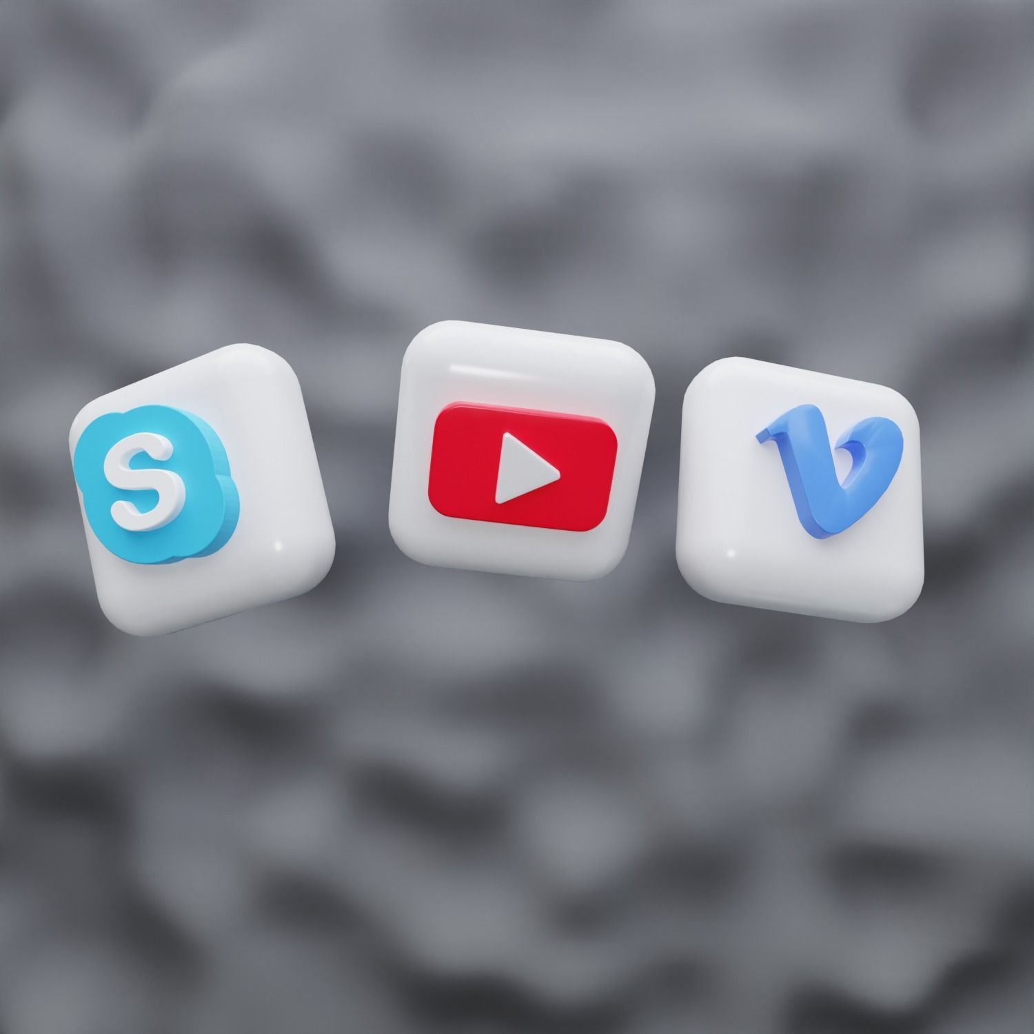 New 3D Social Media Icons and ios 17 Pack Game Ready Low-poly 3D model_13