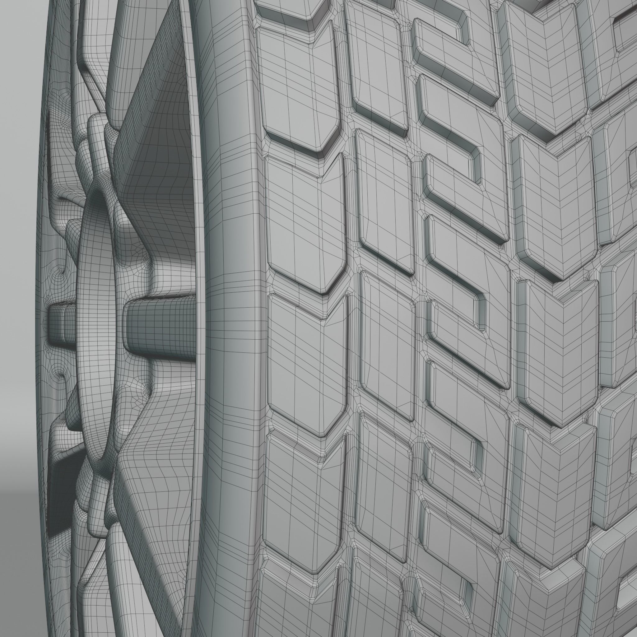 Generic car wheel N1 3D model_7
