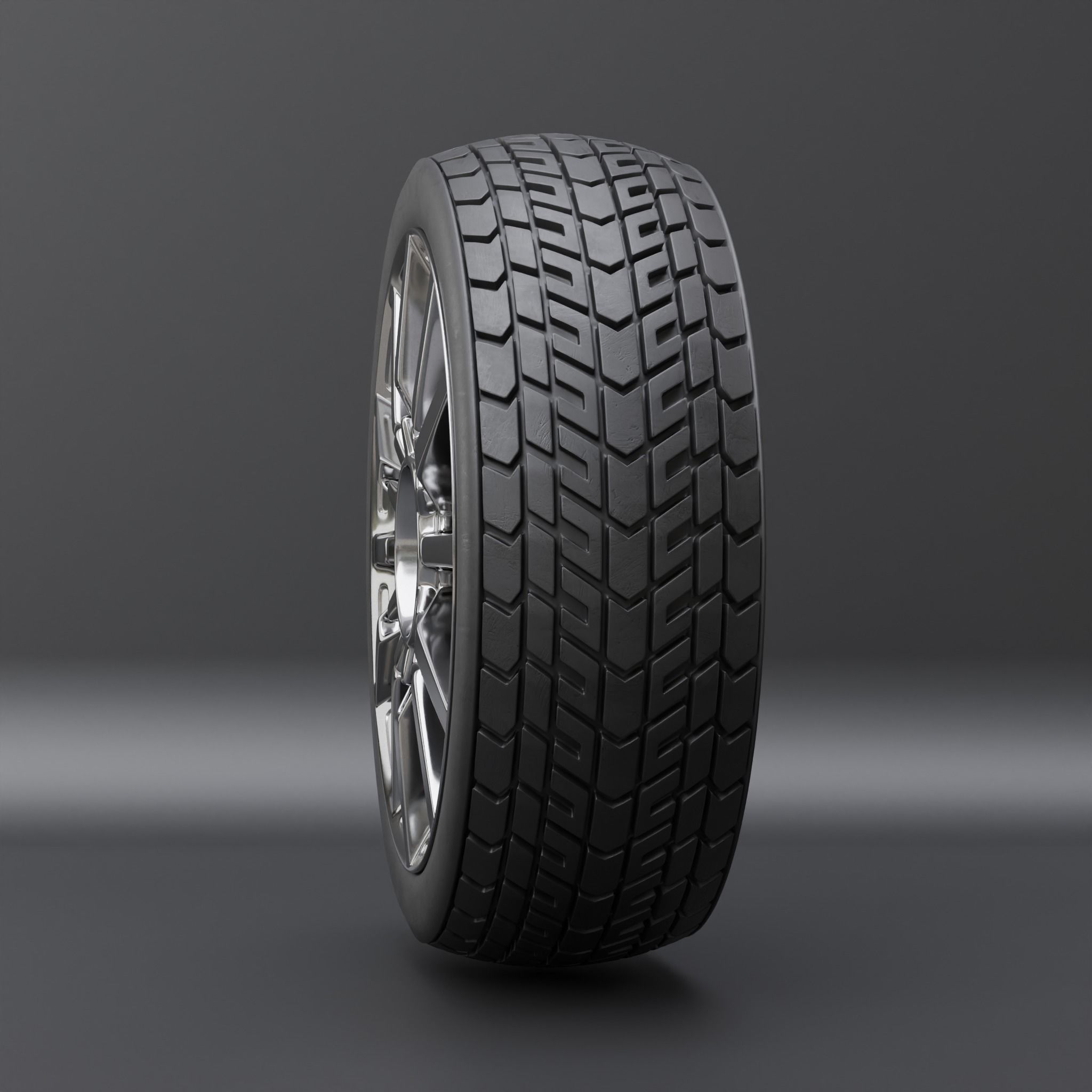 Generic car wheel N1 3D model_1
